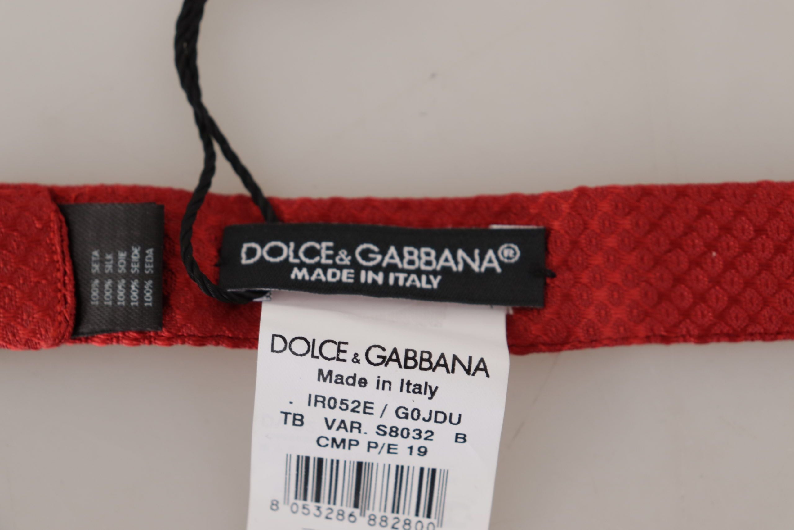 Dolce & Gabbana Elegant Red Silk Bow Men's Tie