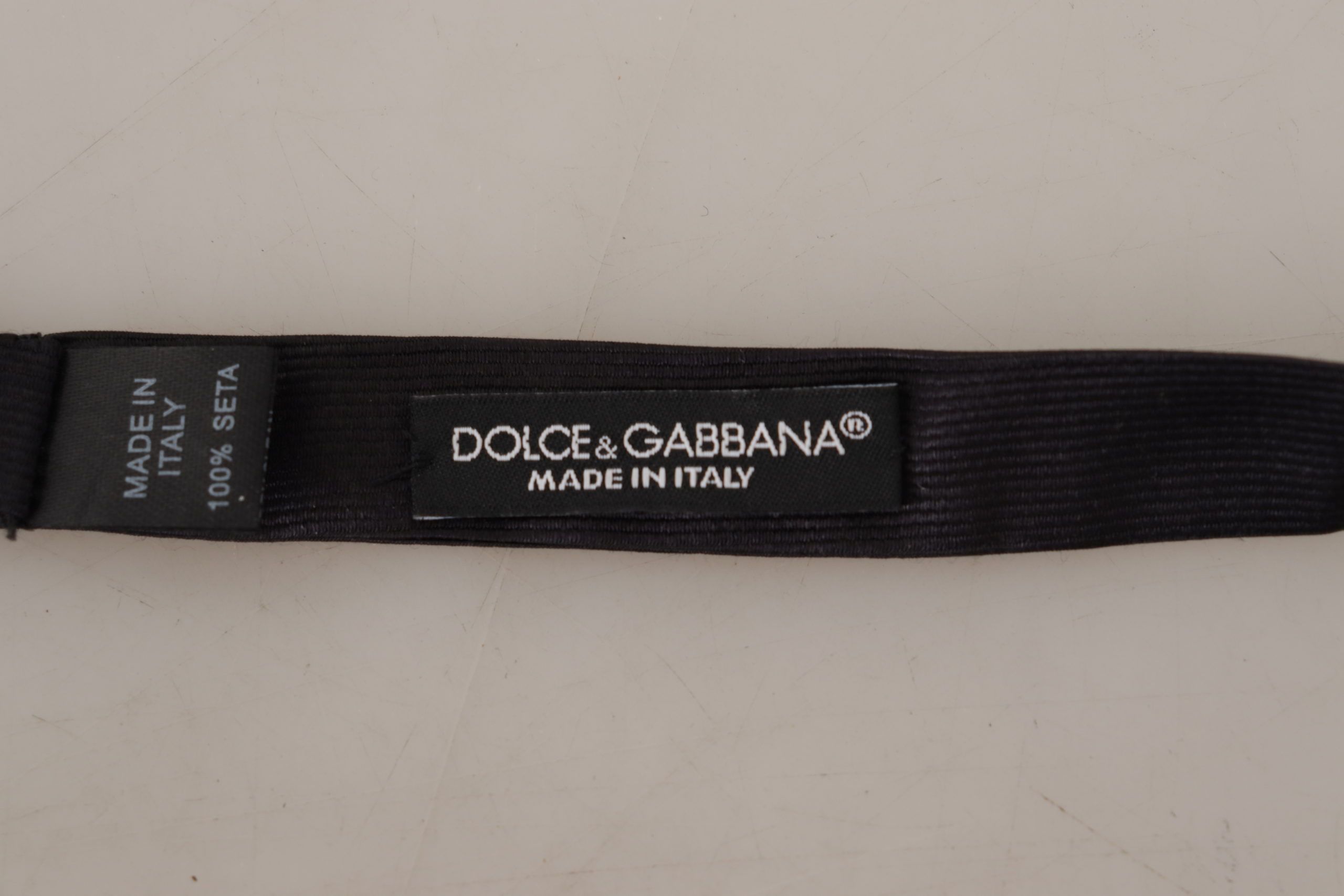 Dolce & Gabbana Elegant Silk Black Bow Men's Tie