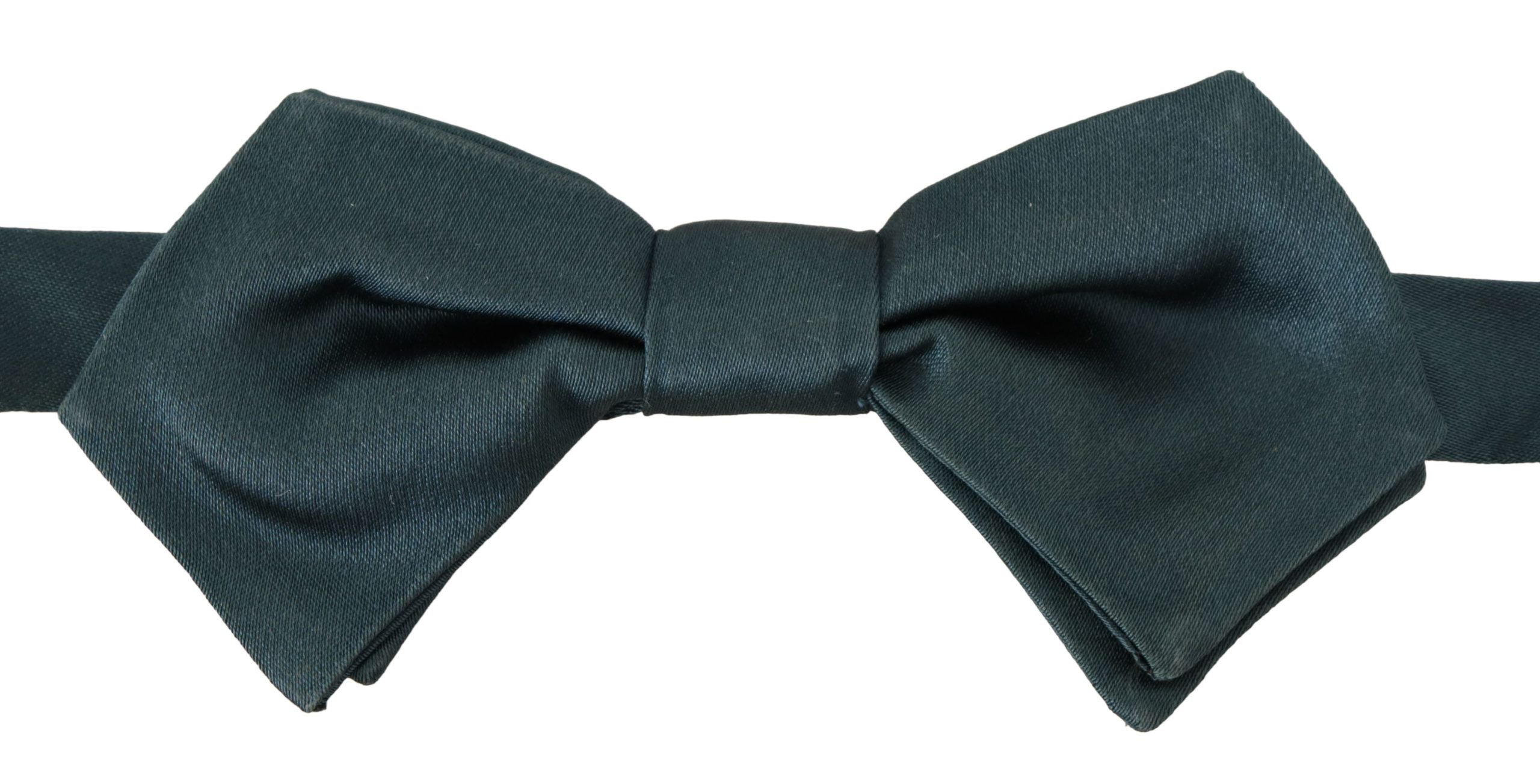 Dolce & Gabbana Elegant Green Silk Bow Men's Tie