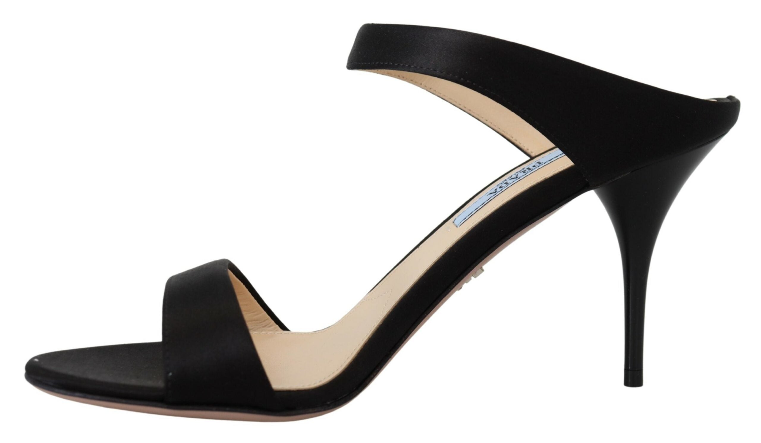 Prada Elegant Black Leather Heels Women's Pumps