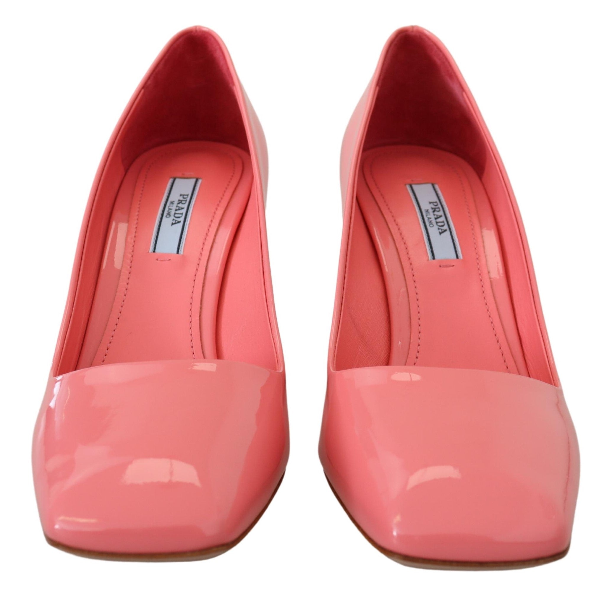 Prada Elegant Square Toe Pink Women's Heels