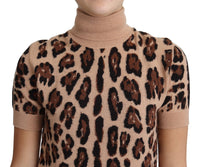 Dolce & Gabbana Elegant Leopard Print Wool Turtleneck Women's Top6