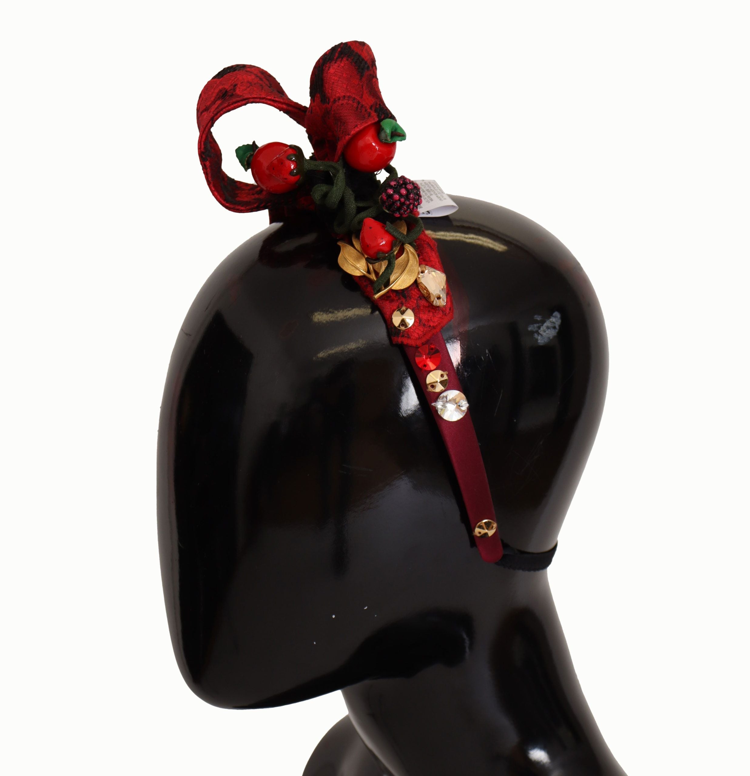 Dolce & Gabbana Cherry Sicily Embellished Red Women's Diadem