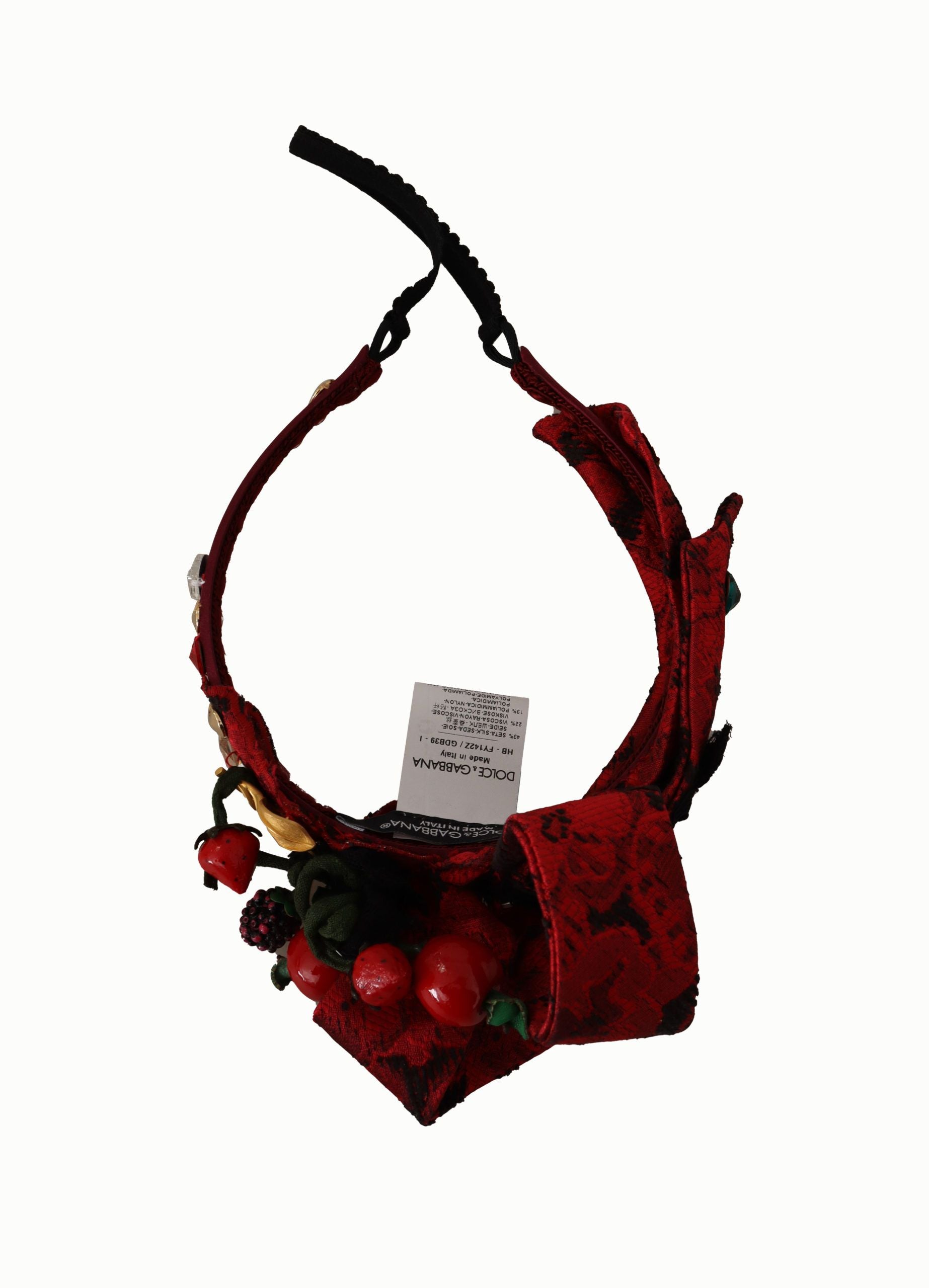 Dolce & Gabbana Cherry Sicily Embellished Red Women's Diadem