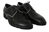 Dolce & Gabbana Elegant Black Leather Derby Dress Men's Shoes7