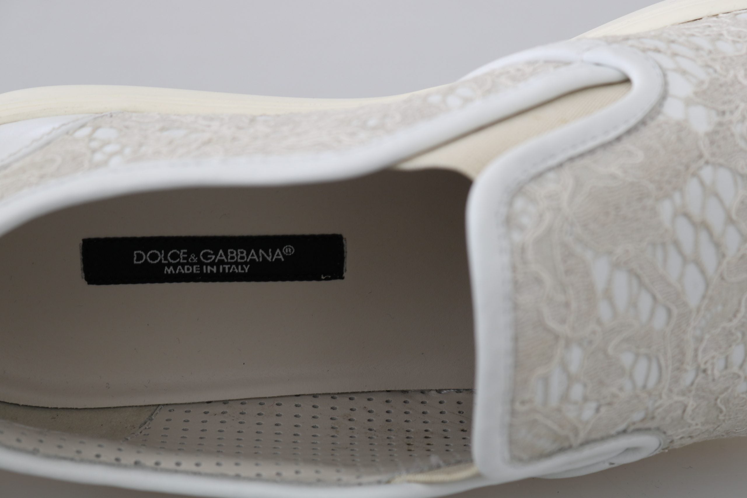 Dolce & Gabbana Elegant Off White Loafers for Women's Ladies9