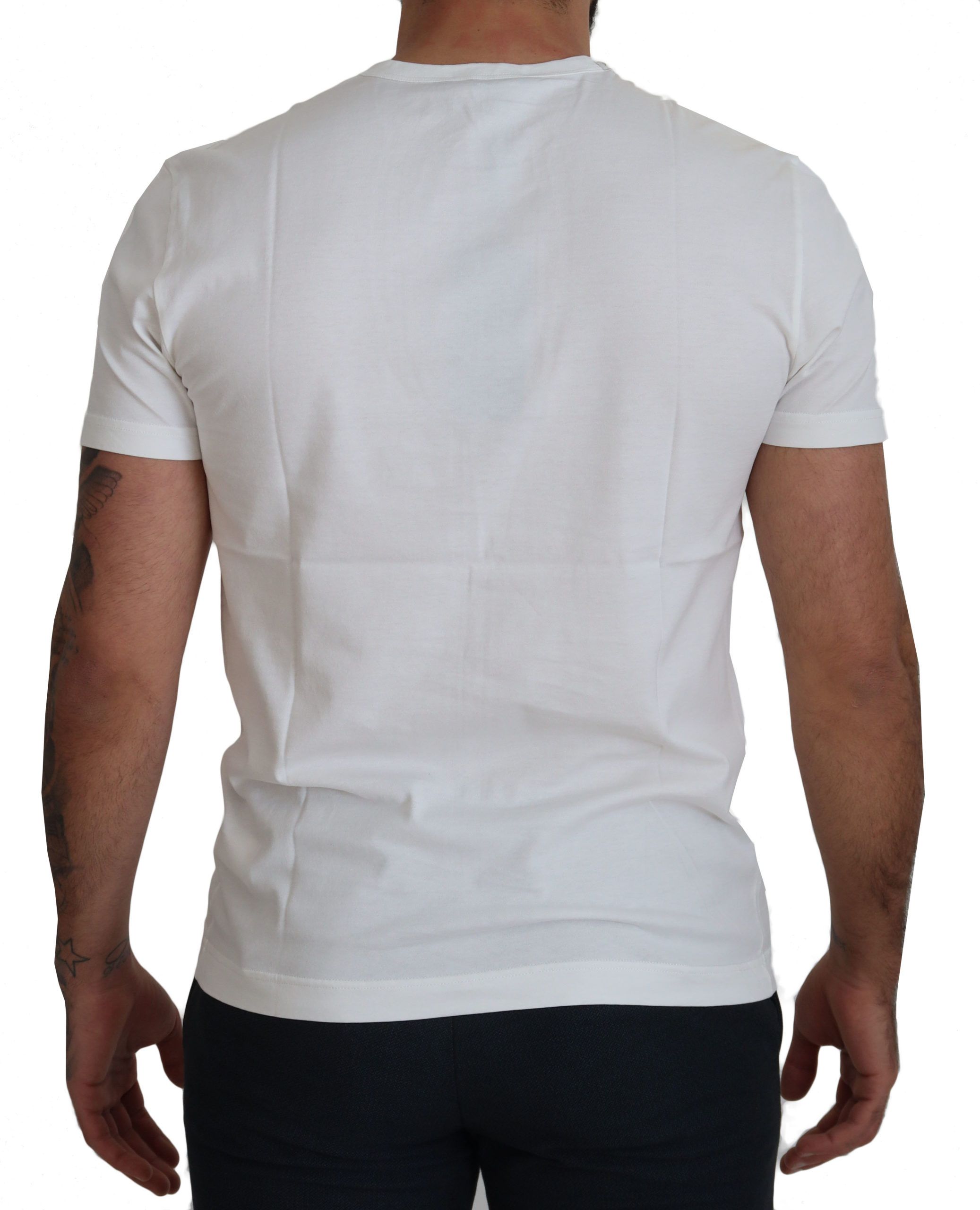 Dolce & Gabbana White Logo Cotton Amor Magister Men's T-shirt6