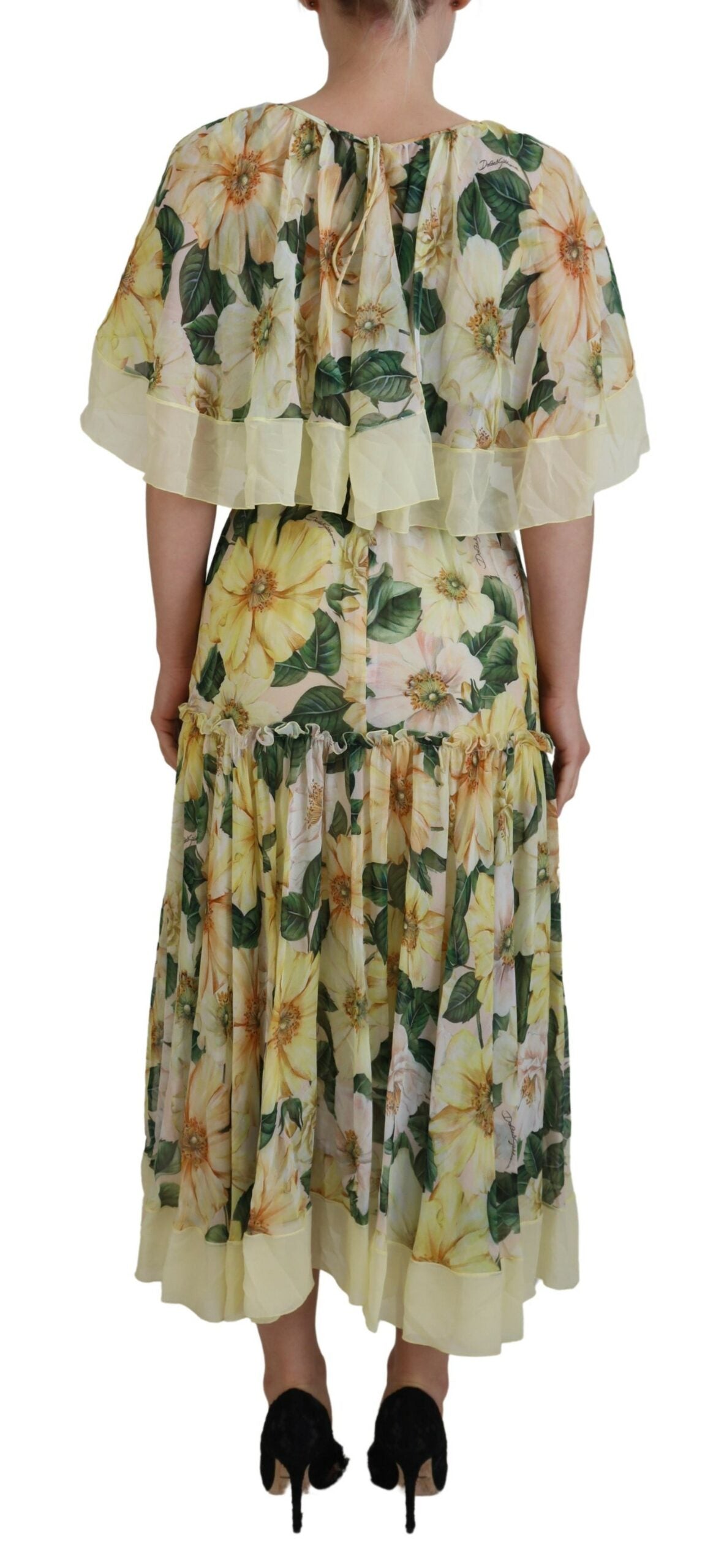 Dolce & Gabbana Elegant Silk Floral Maxi Women's Dress