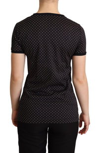 Dolce & Gabbana Polka Dotted Black Short Sleeve Crewneck Women's Top6