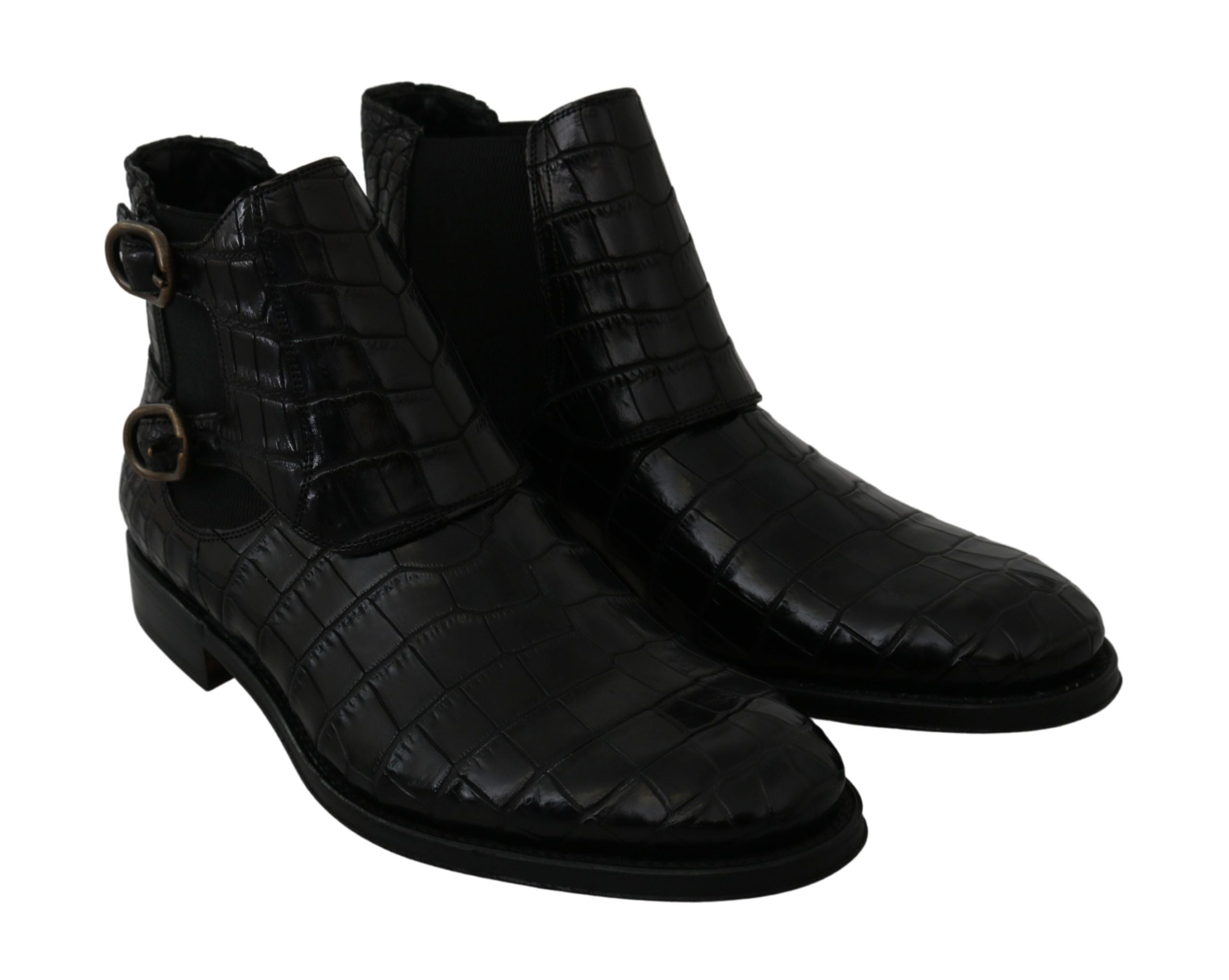 Dolce & Gabbana Elegant Derby Brogue Boots in Exotic Men's Leather7