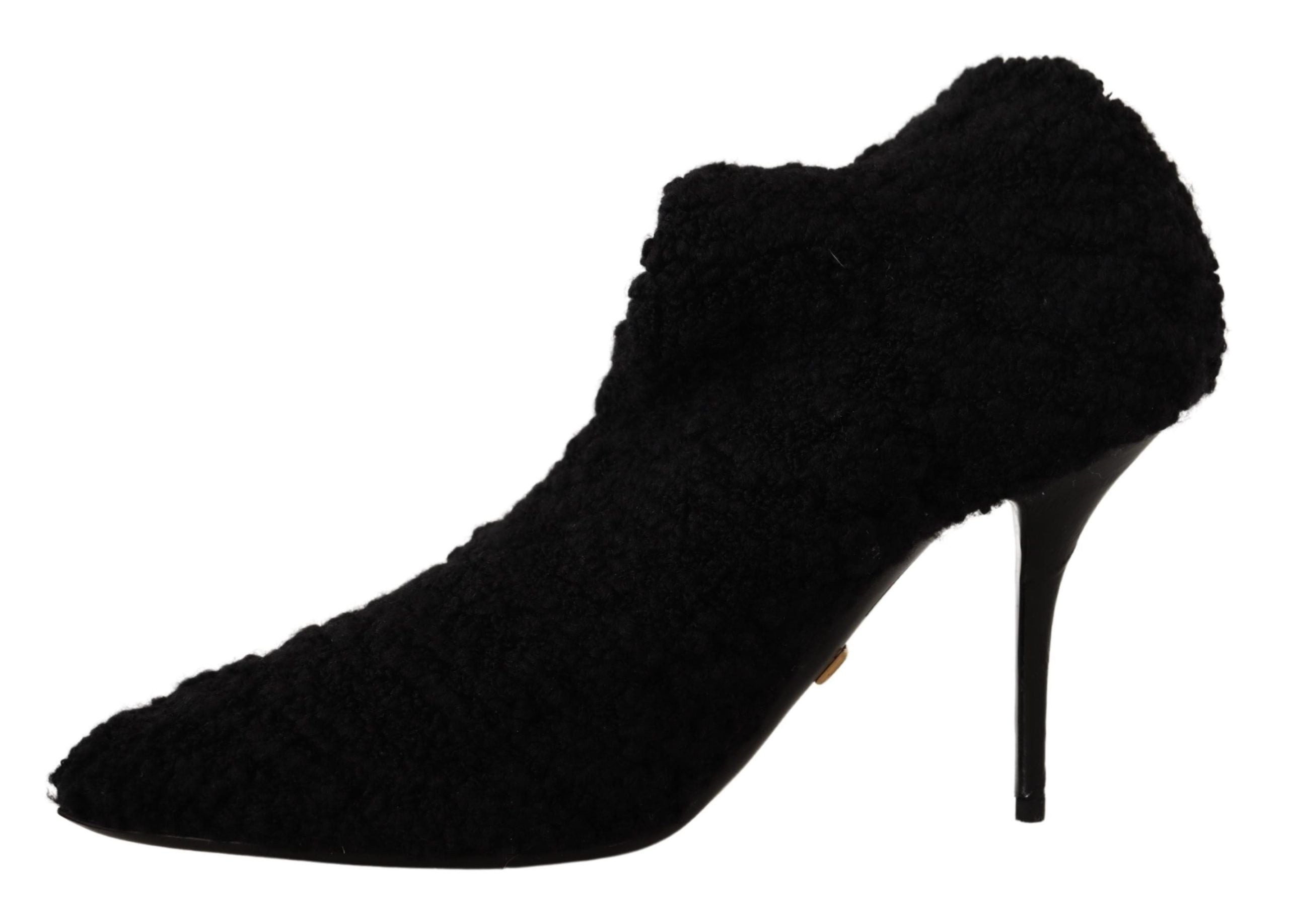 Dolce & Gabbana Elegant Black Mid-Calf Viscose Women's Boots