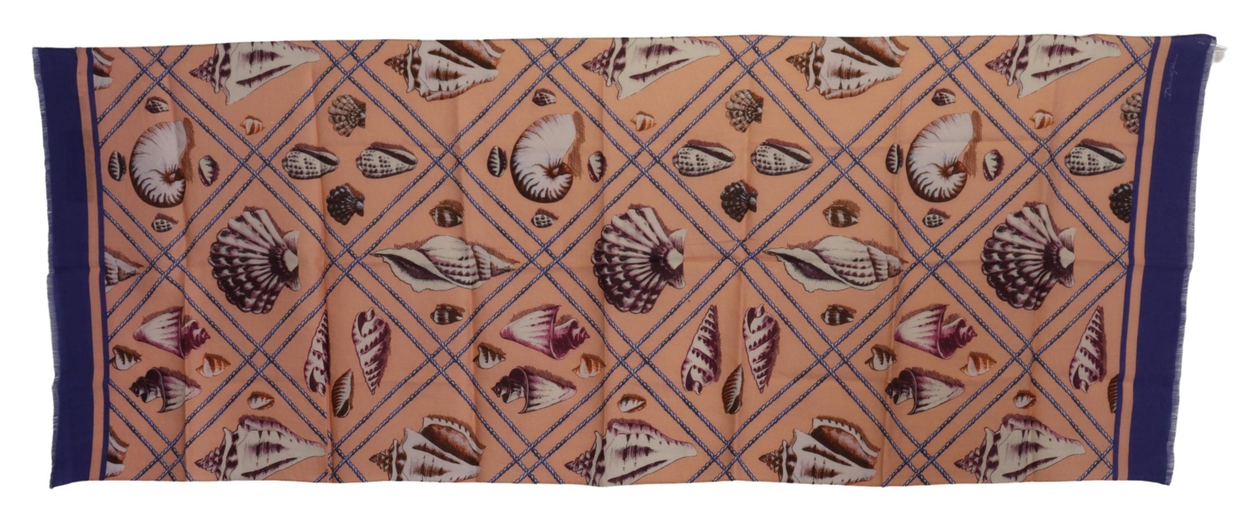 Dolce & Gabbana Multicolor Seashell Linen Scarf for Men's Men