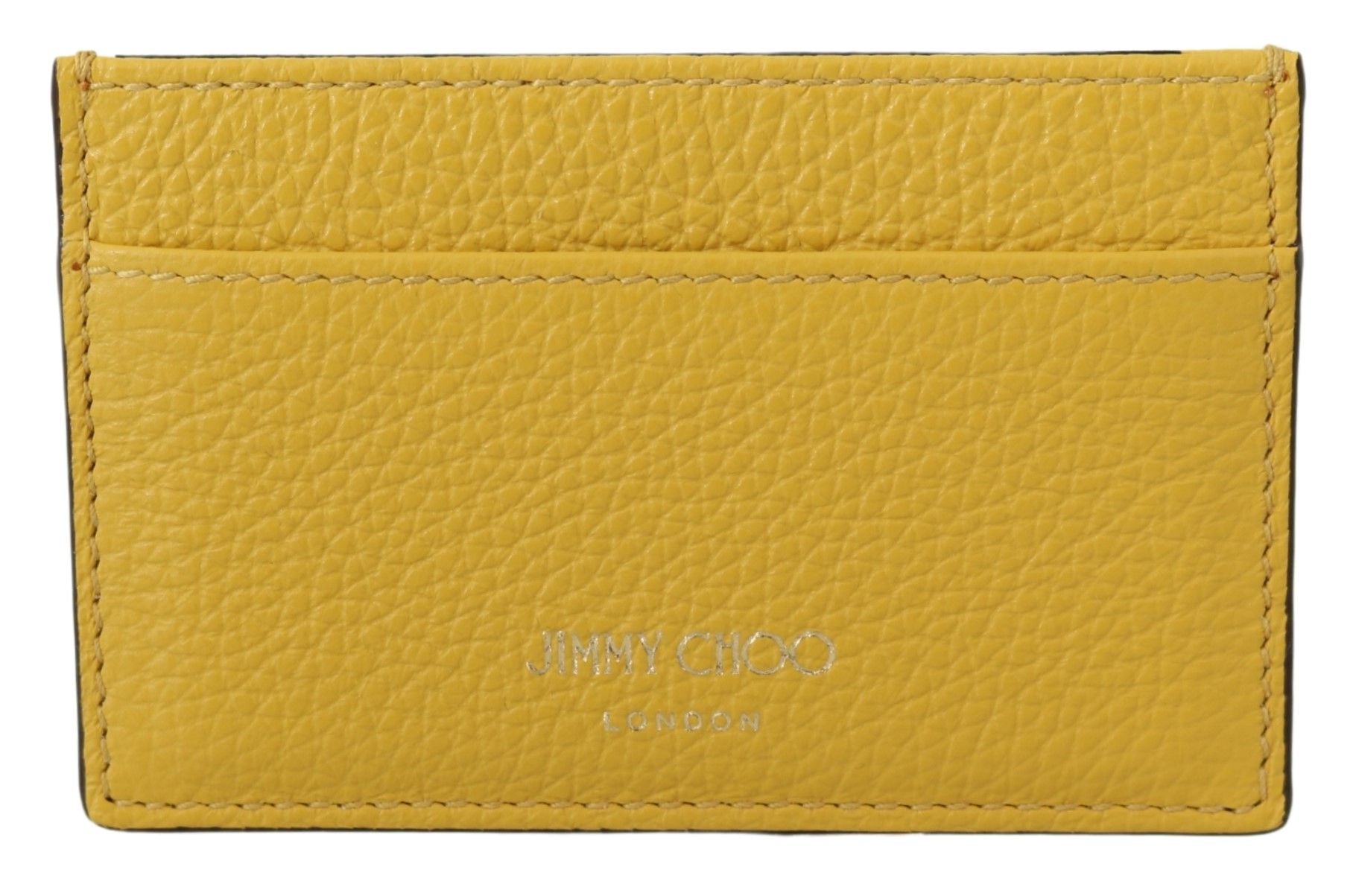 Jimmy Choo Sunshine Yellow Leather Card Women's Holder