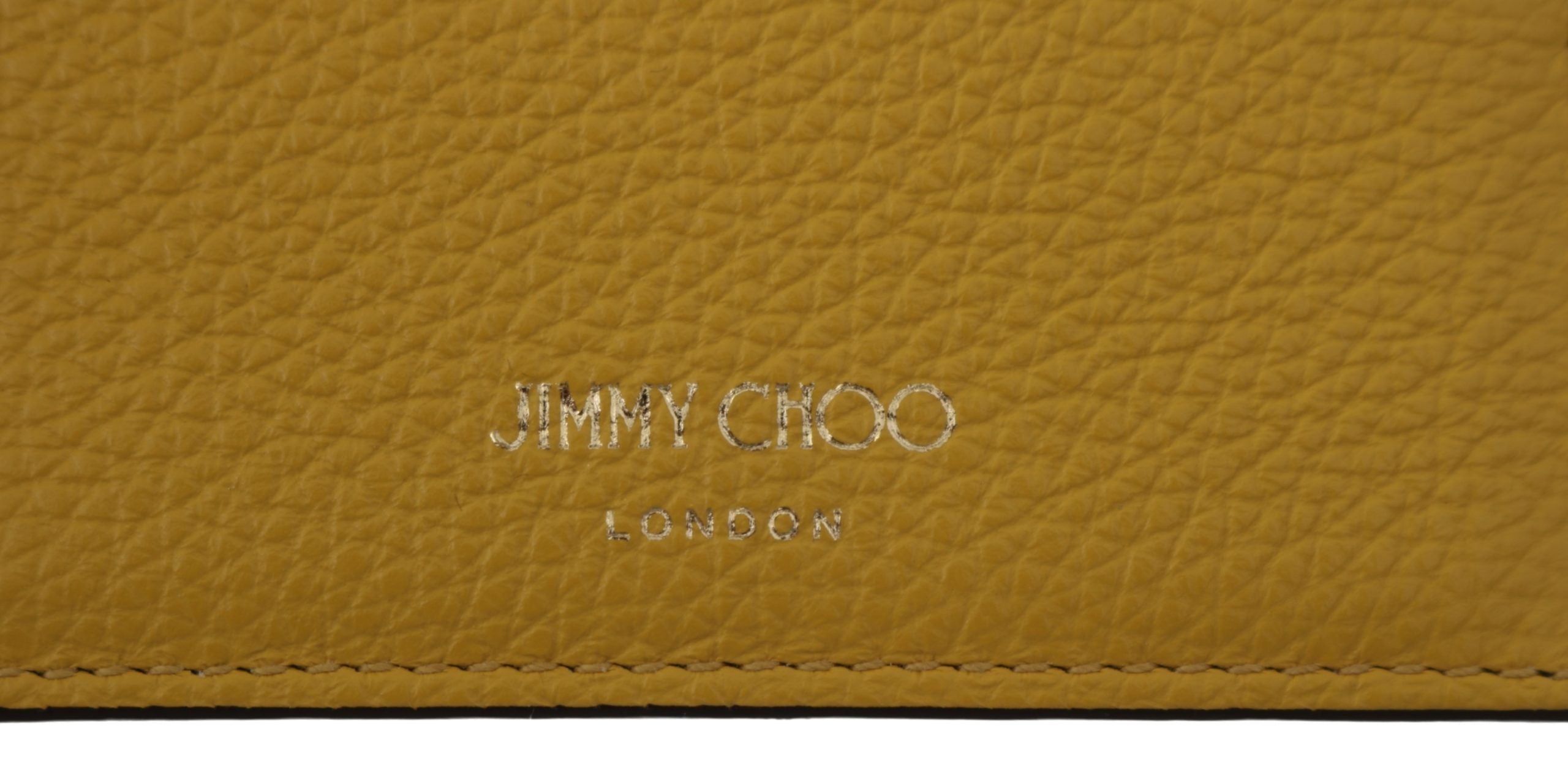 Jimmy Choo Sunshine Yellow Leather Card Women's Holder