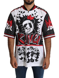 Dolce & Gabbana White King Panda Top Polyester Mens Men's T-shirt1