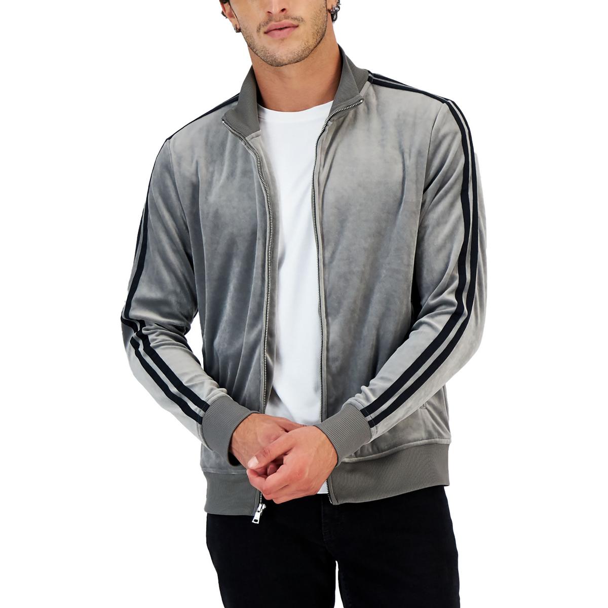 Mens Velour Sweatshirt Track Jacket