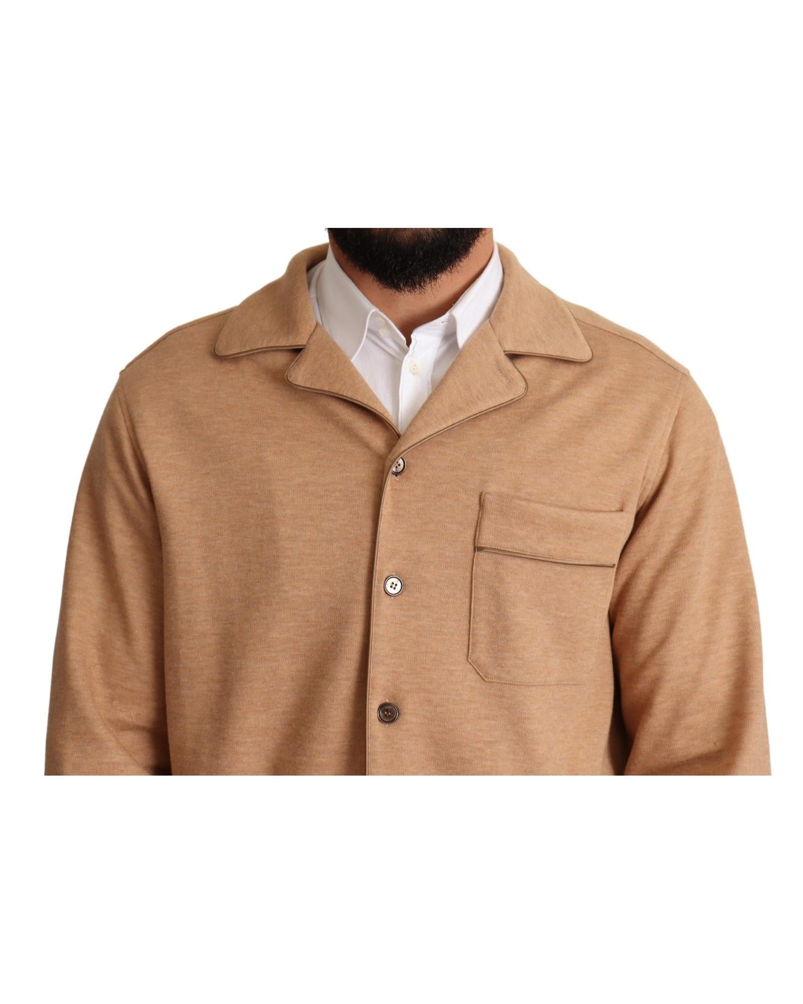 Dolce & Gabbana  Men's Classic Shirt Jacket in Beige