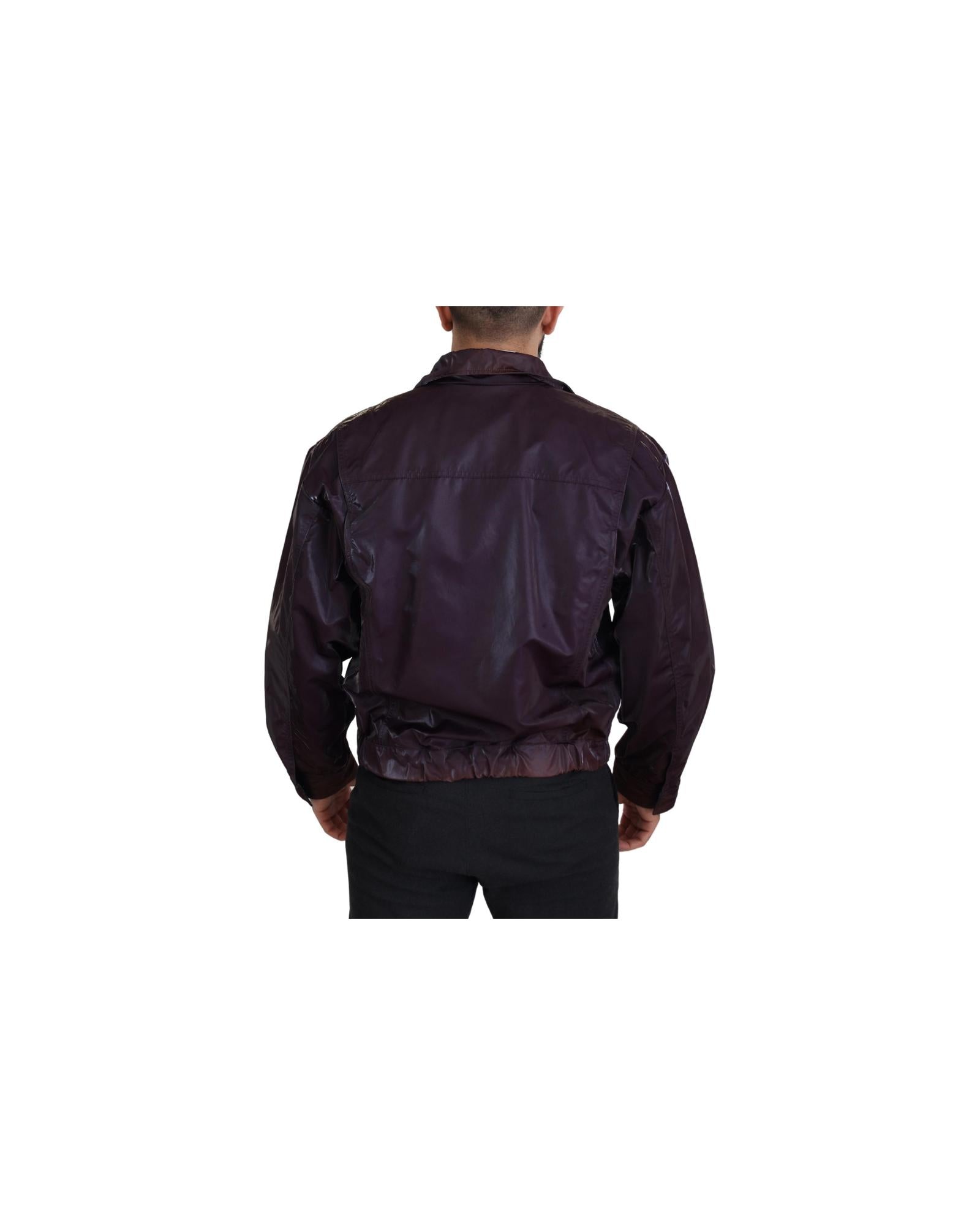 Dolce & Gabbana  Men's Purple Nylon Bomber Jacket