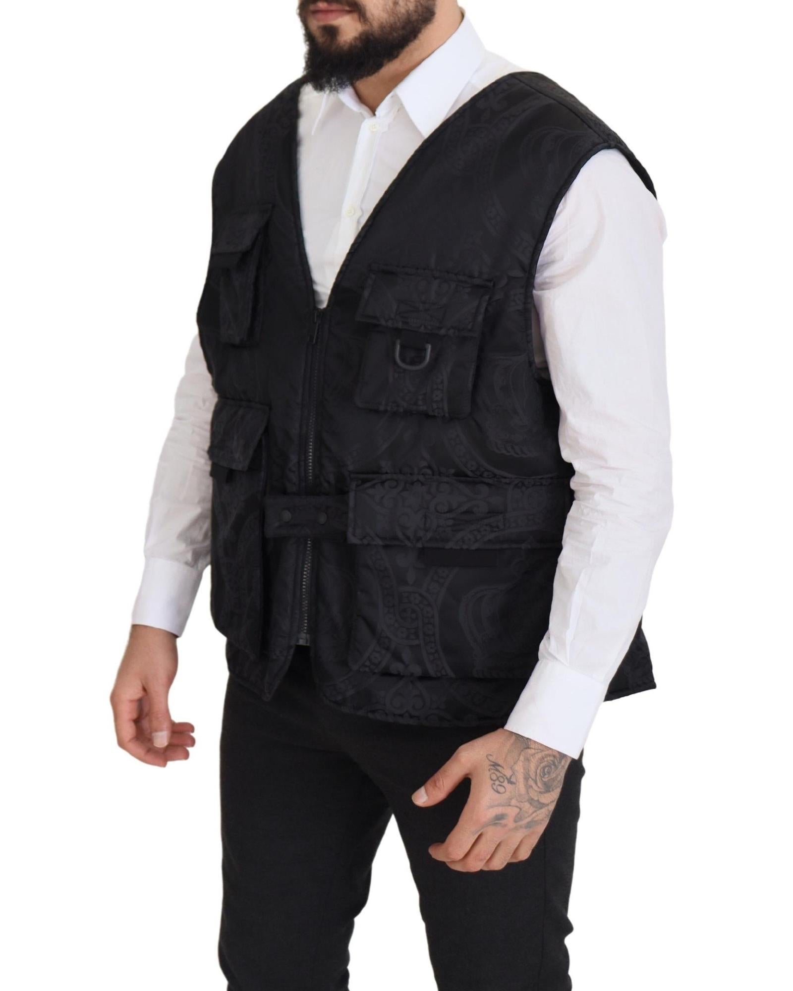 Dolce & Gabbana  Men's Paisley Print Utility Vest