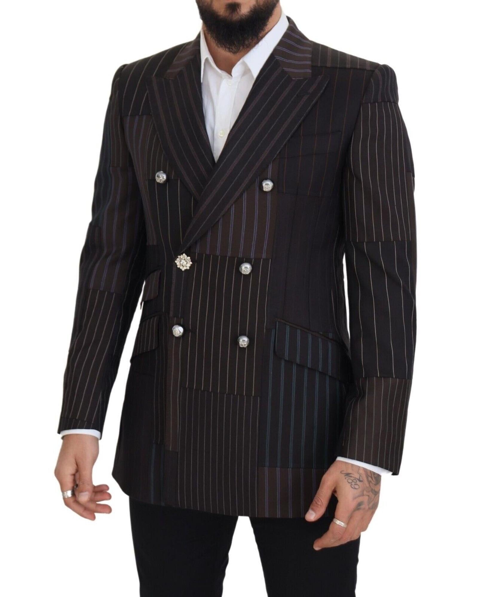 Dolce & Gabbana  Men's Double-Breasted Striped Blazer