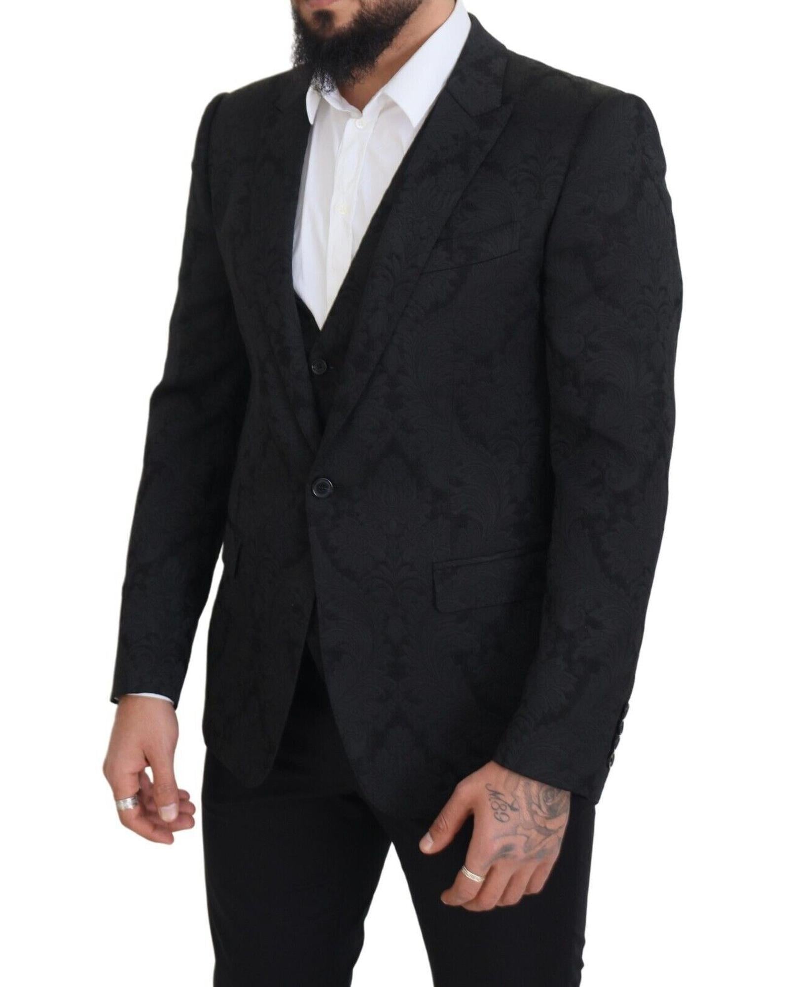 Dolce & Gabbana  Men's Black Brocade Blazer