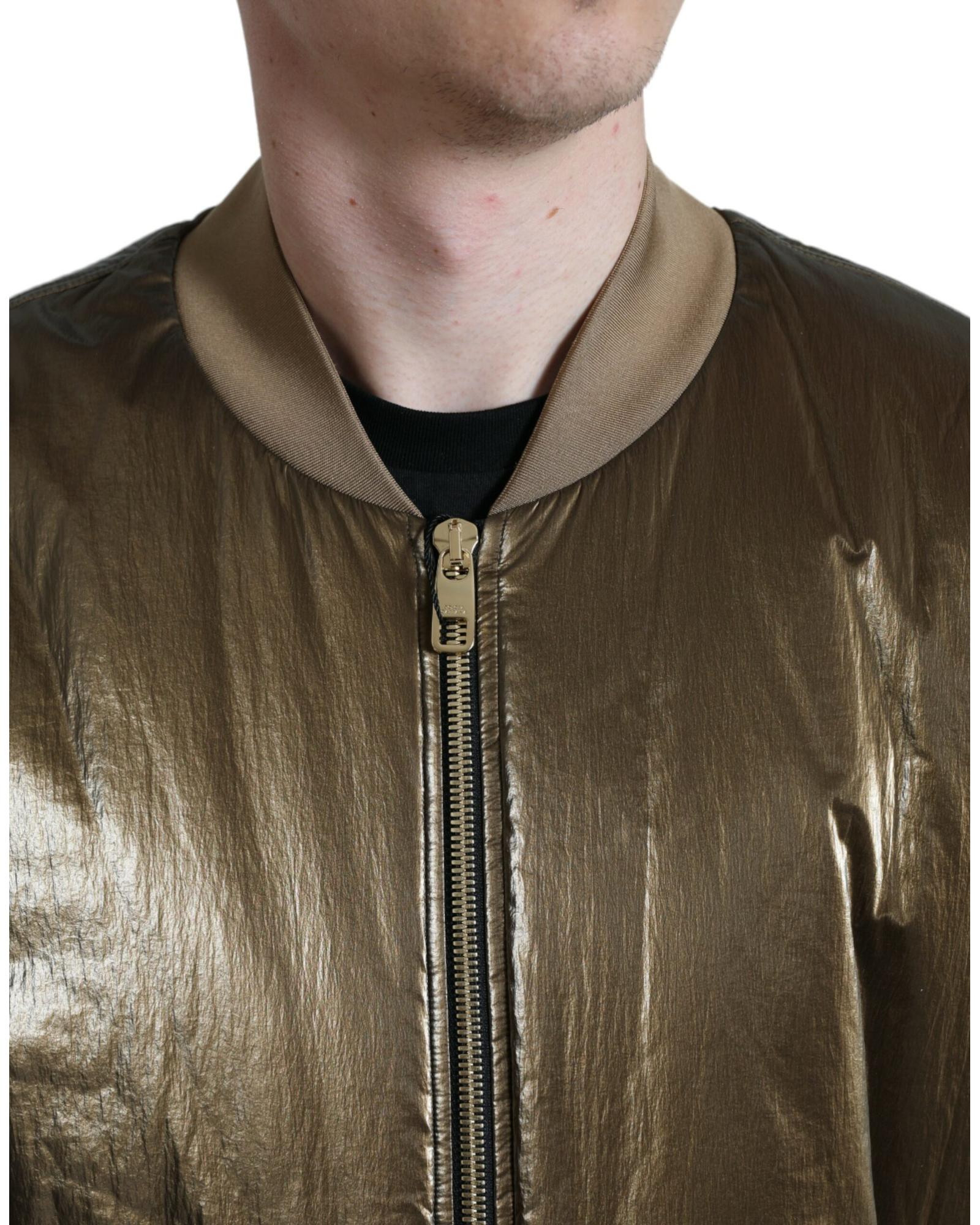 Dolce & Gabbana  Men's Metallic Bomber Jacket