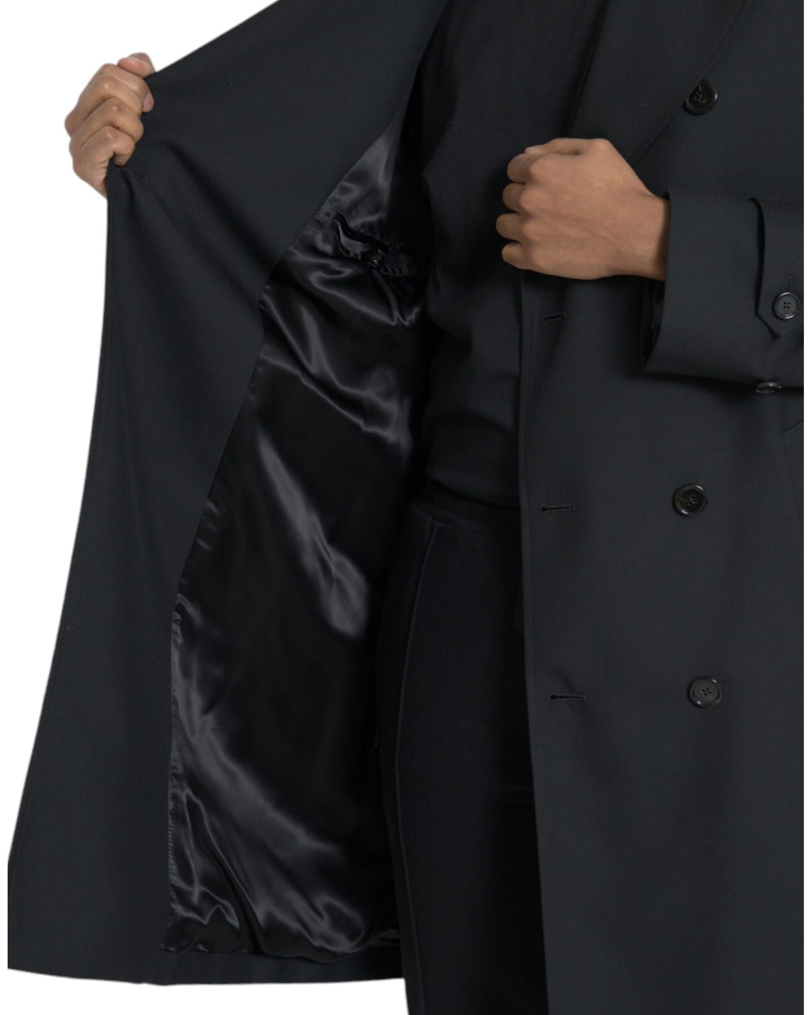 Dolce & Gabbana  Men's Double-Breasted Wool Trench Coat