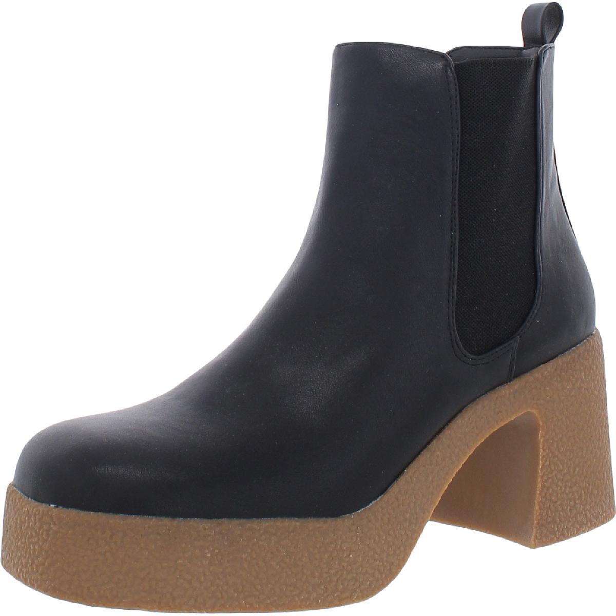 Beneficial Womens Padded Insole Chunky Chelsea Boots