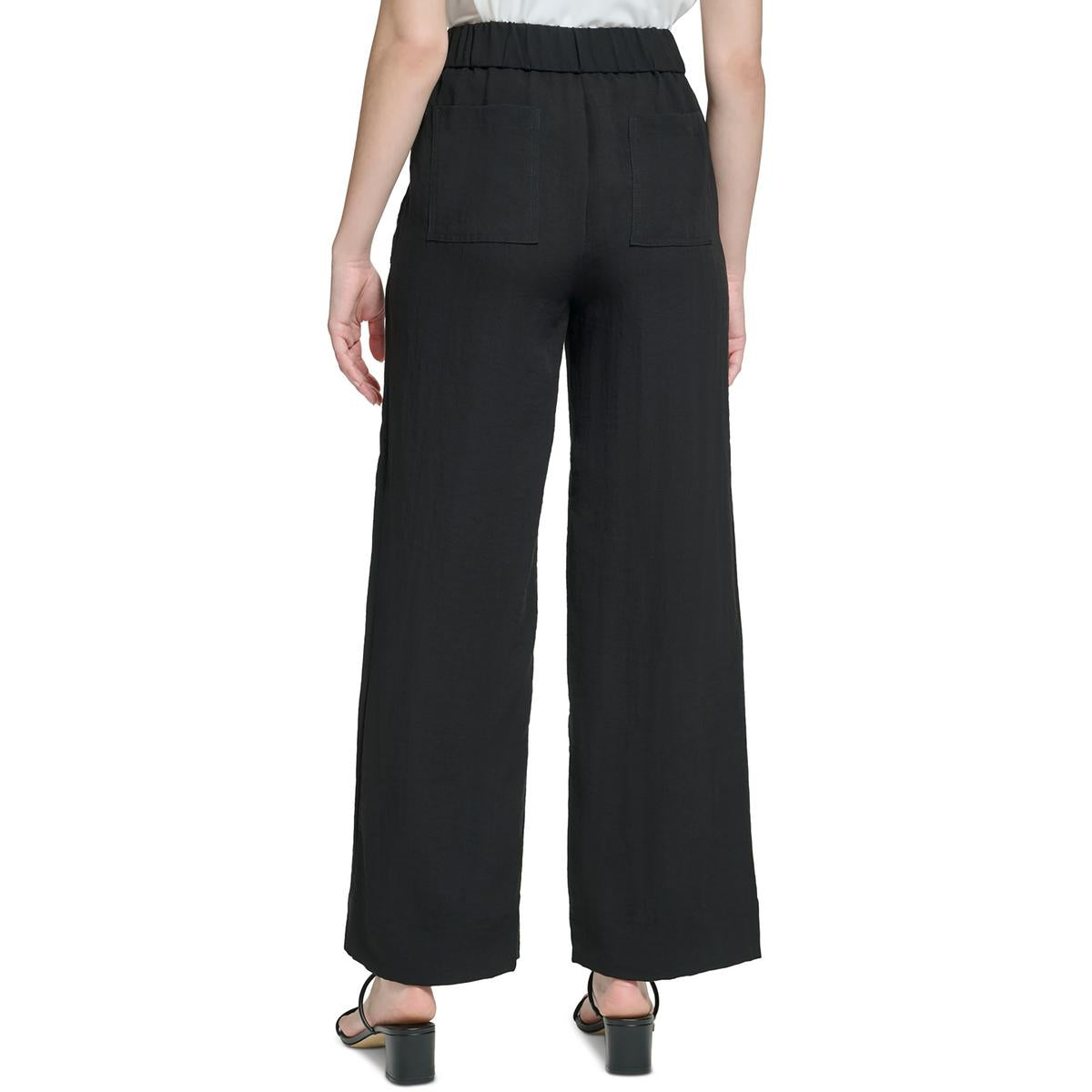 Womens High Rise Stretch Wide Leg Pants2