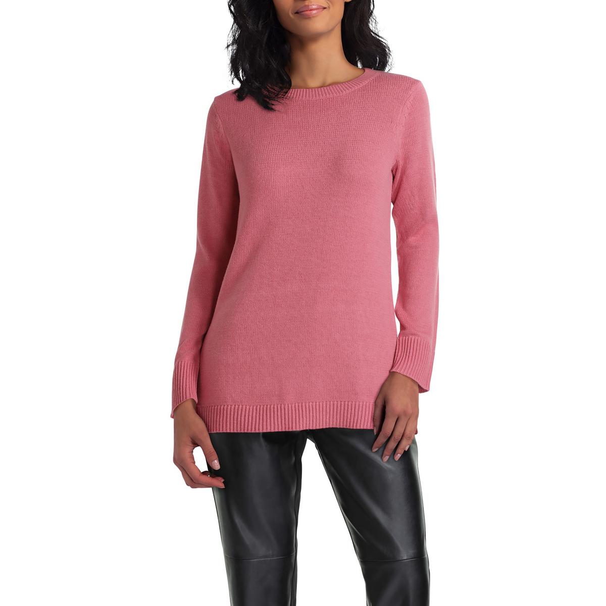 Womens Knit Long Sleeve Crewneck Sweater