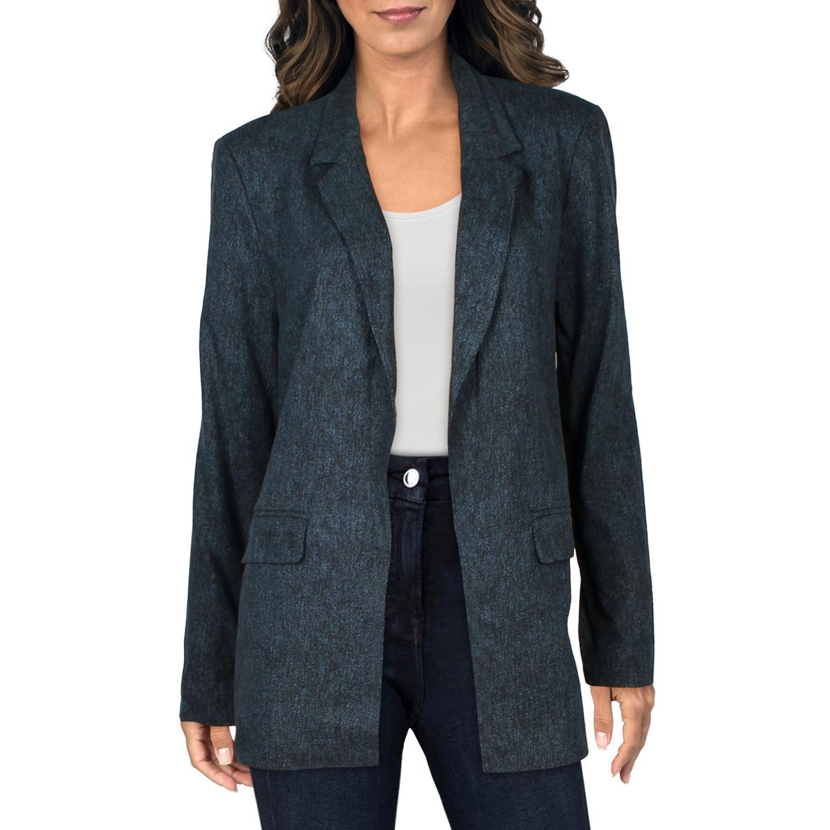 Womens Boyfriend Long Sleeves Open-Front Blazer