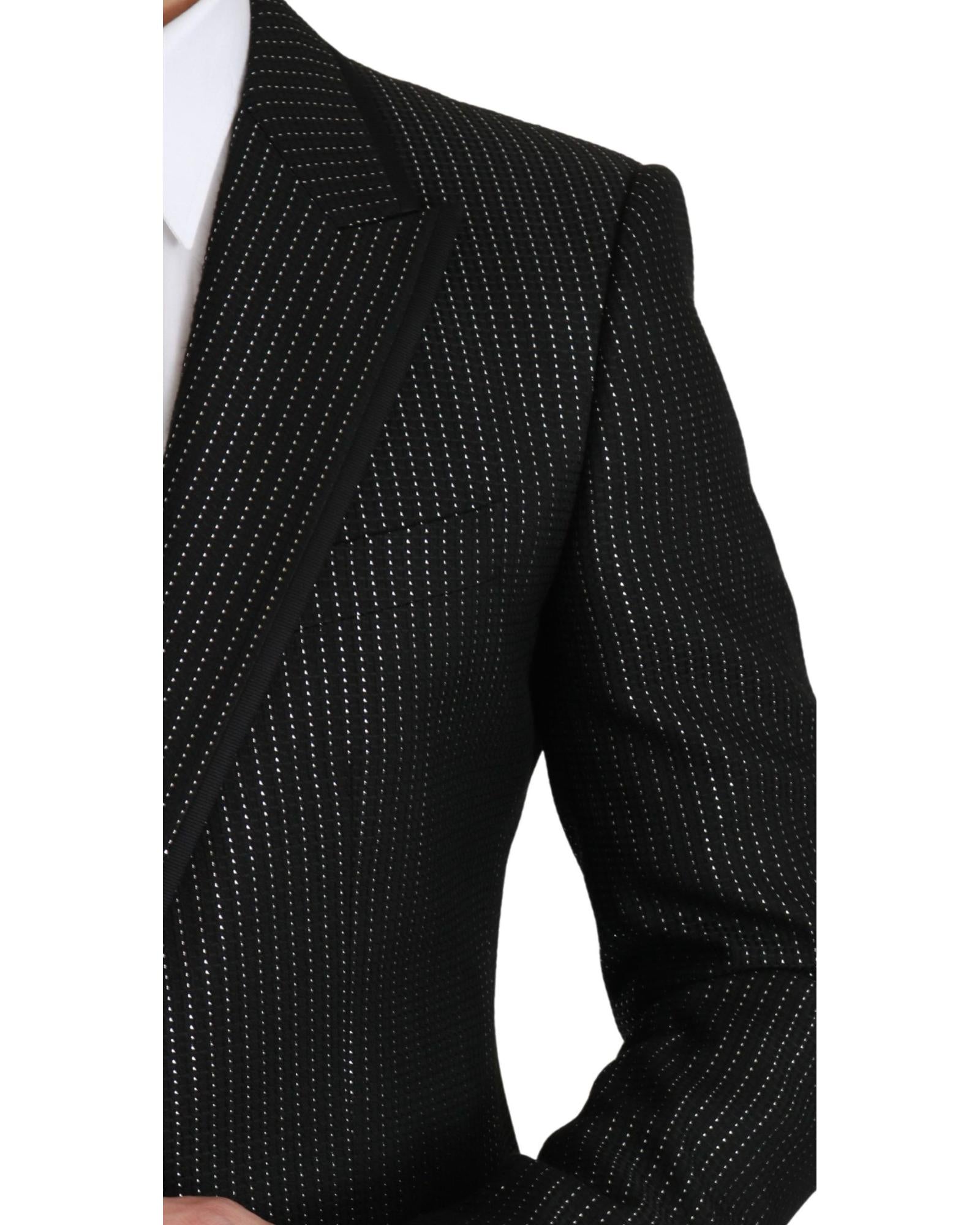 Dolce & Gabbana  Men's Black Pinstripe Blazer