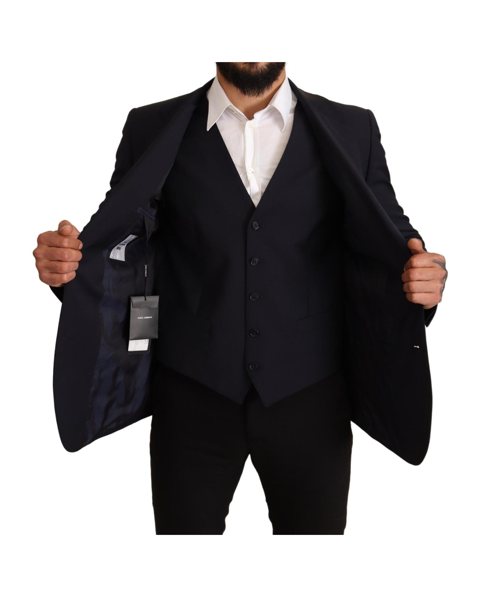 Dolce & Gabbana  Classic Fit Single Breasted Blazer Navy