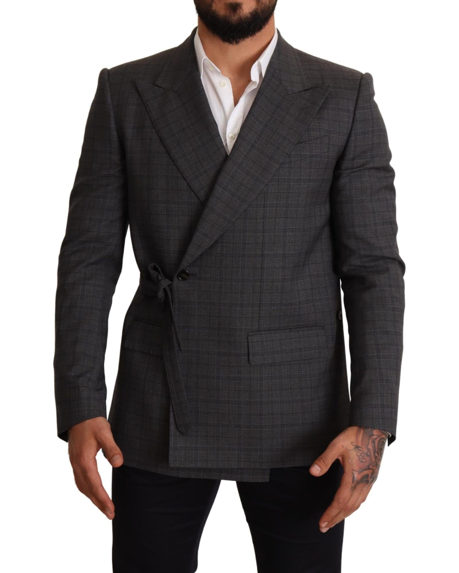 Dolce & Gabbana  Men's Double-Breasted Gray Blazer