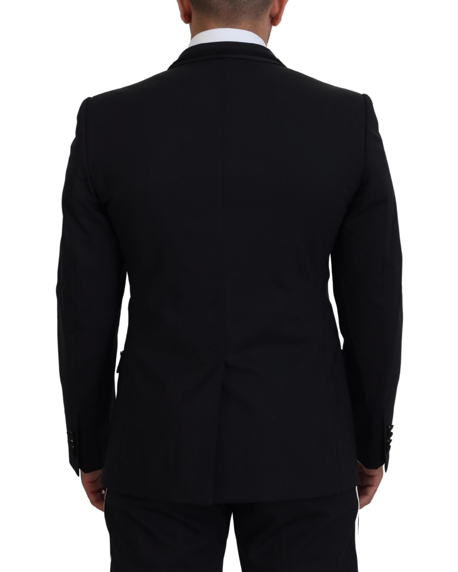 Dolce & Gabbana  Men's Black Silk Suit Classic Fit