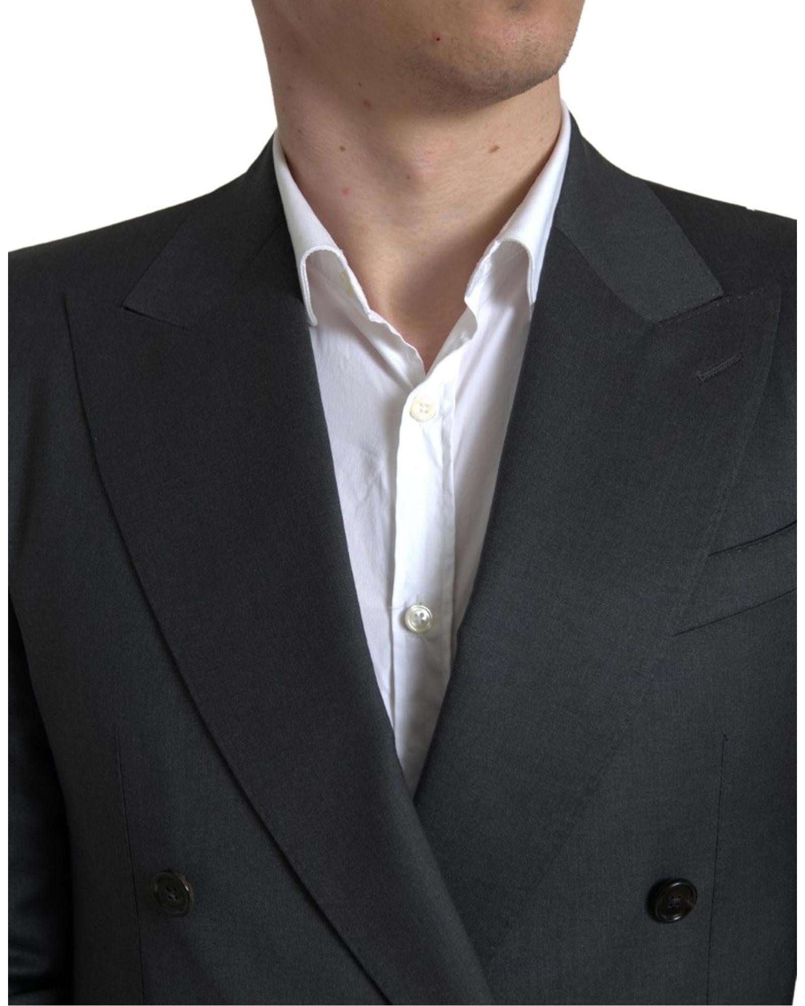 Dolce & Gabbana  Men's Double Breasted Suit Charcoal