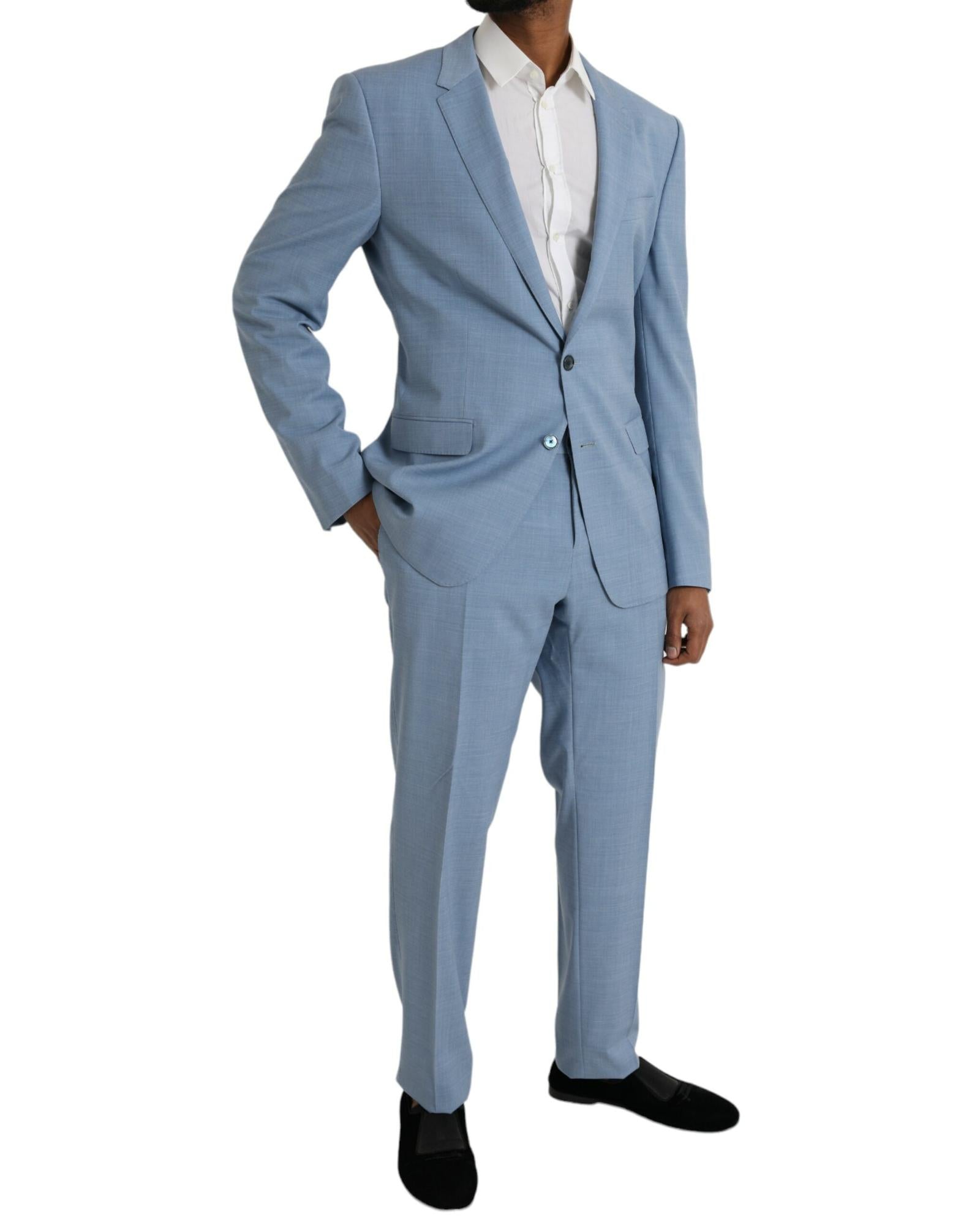 Dolce & Gabbana  Men's Classic Slim Fit Suit - Light Blue