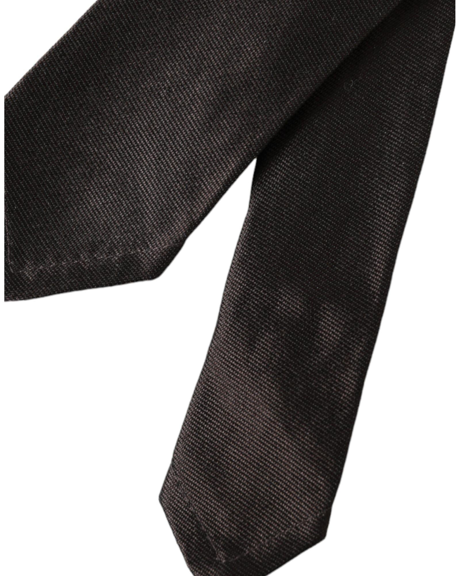 Dolce & Gabbana Solid Silk Adjustable Tie4