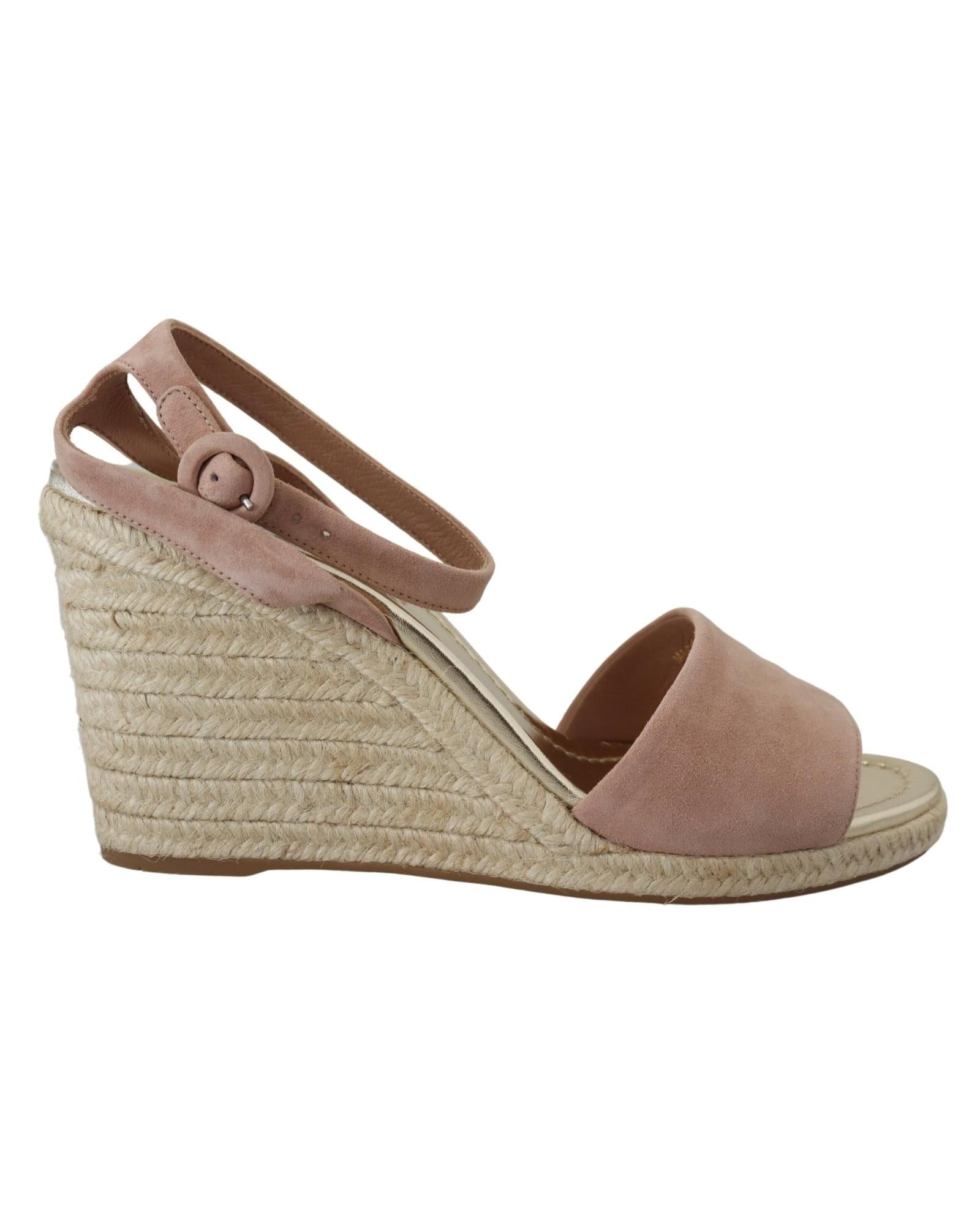 Prada  Espadrille Wedge Sandal Pink