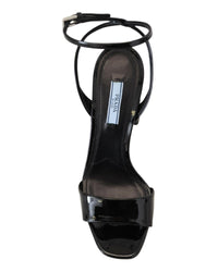 Prada Patent Leather Block Heel Sandals3