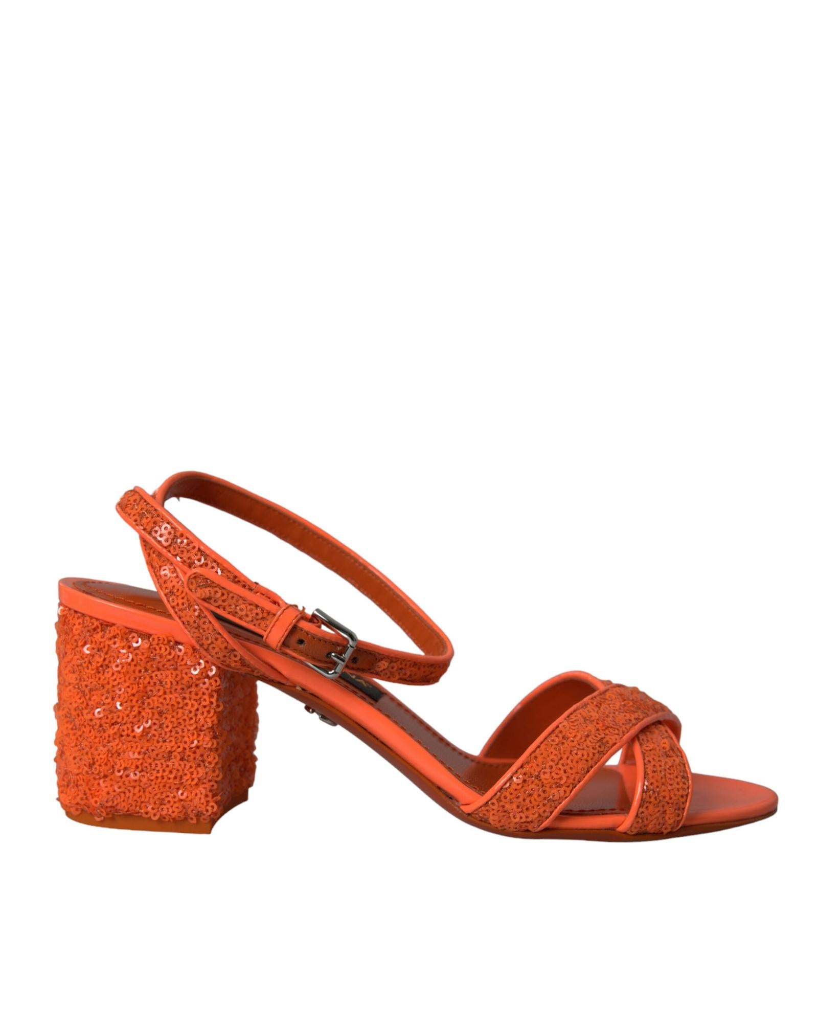 Dolce & Gabbana  Sequined Cross Strap Sandals