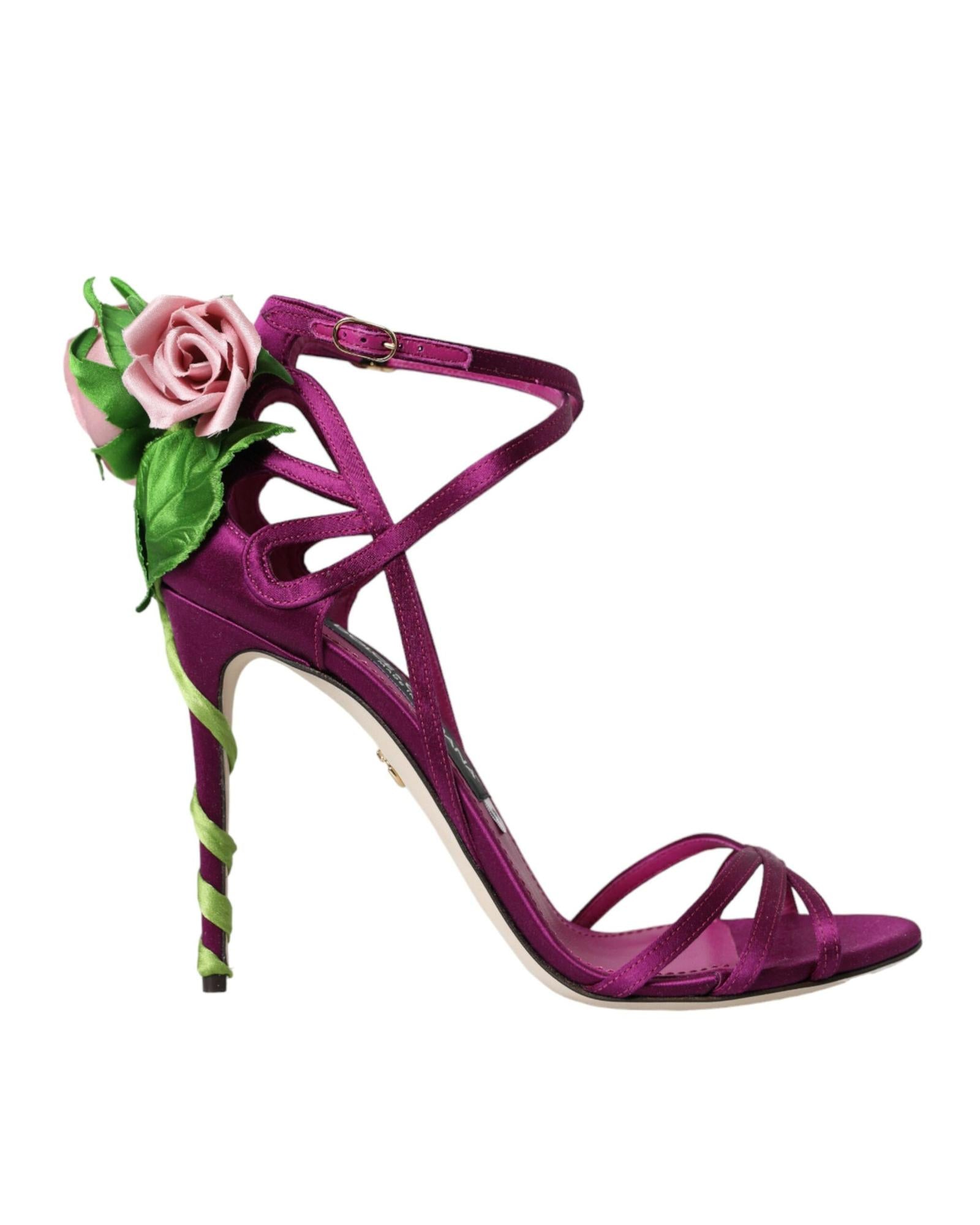 Dolce & Gabbana  Rose Satin Sandals