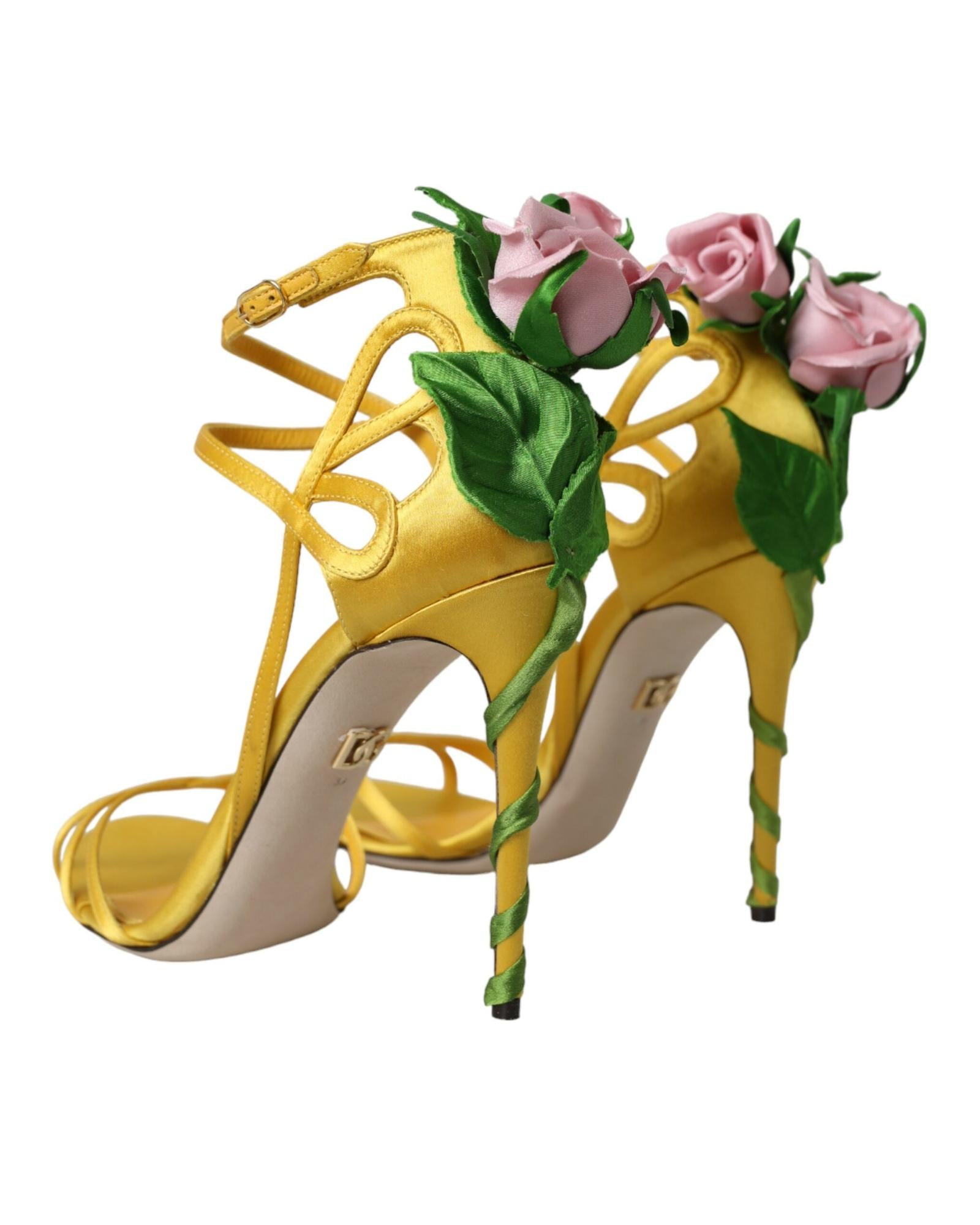 Dolce & Gabbana  Women's Rose Satin Sandal