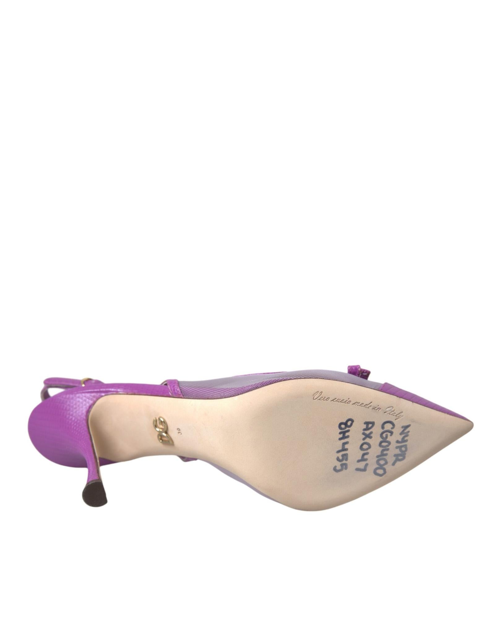 Dolce & Gabbana  Miss Sicily Slingback Pumps in Purple