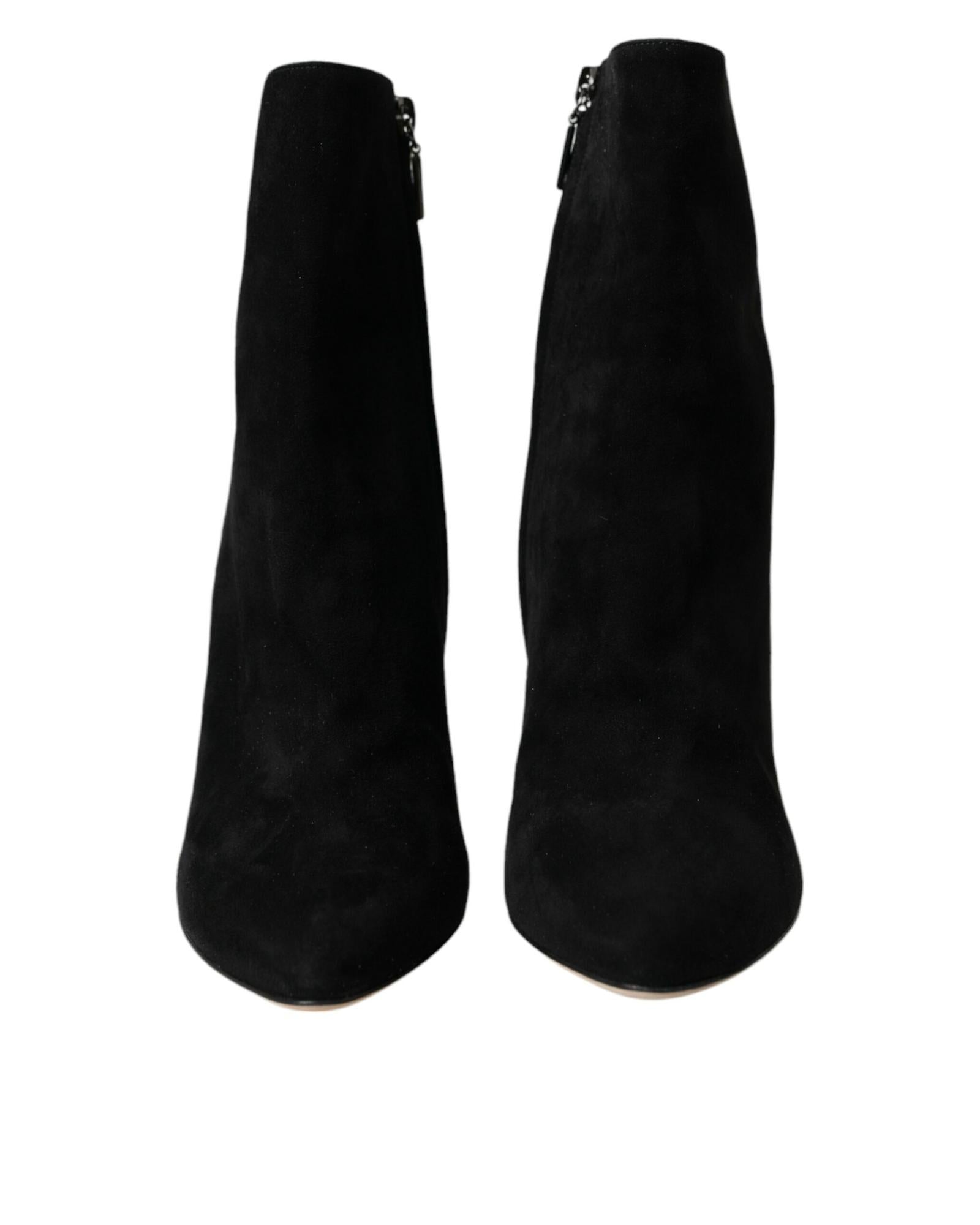 Dolce & Gabbana  Suede Ankle Boots - Black