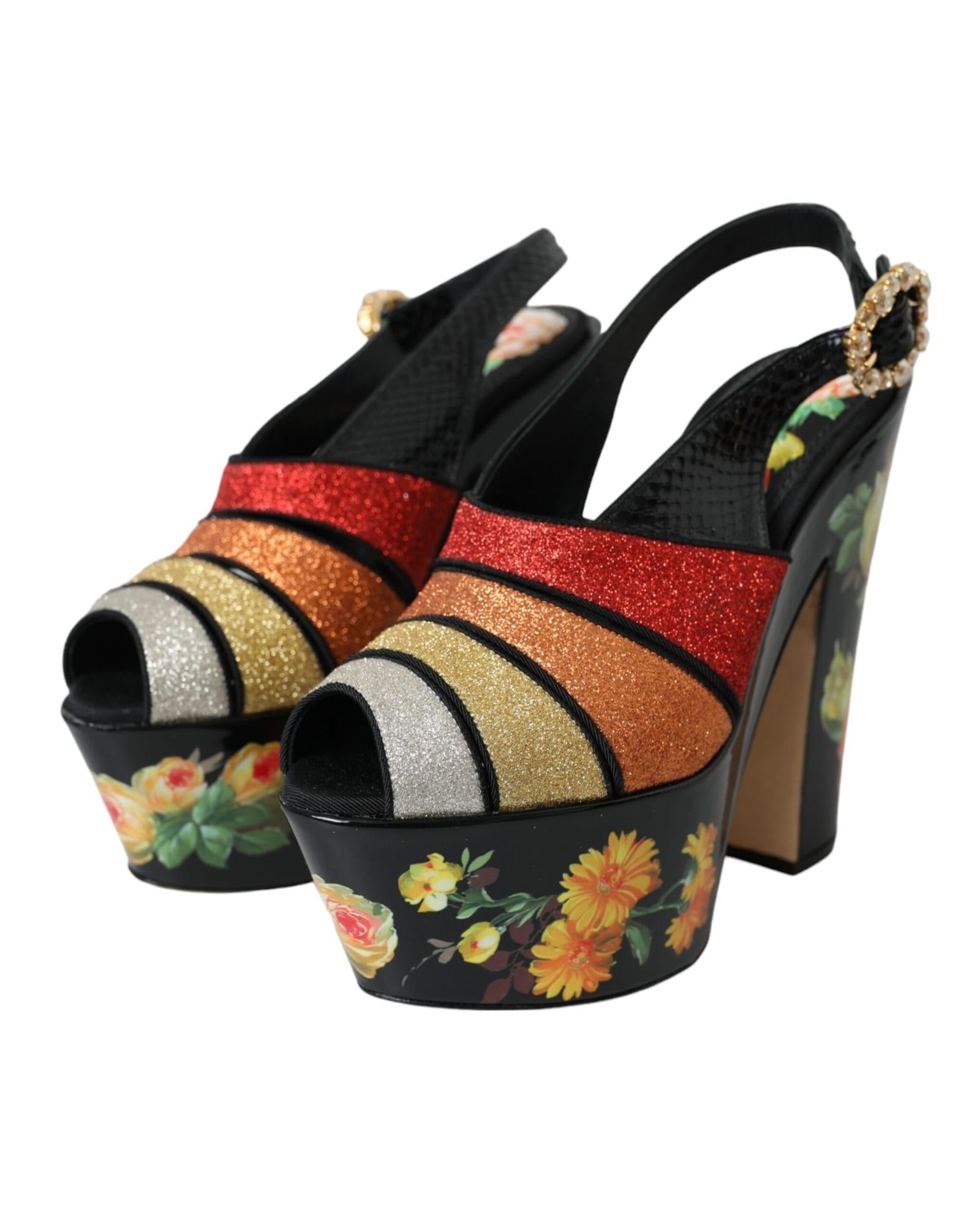 Dolce & Gabbana  Women's Floral Platform Sandals