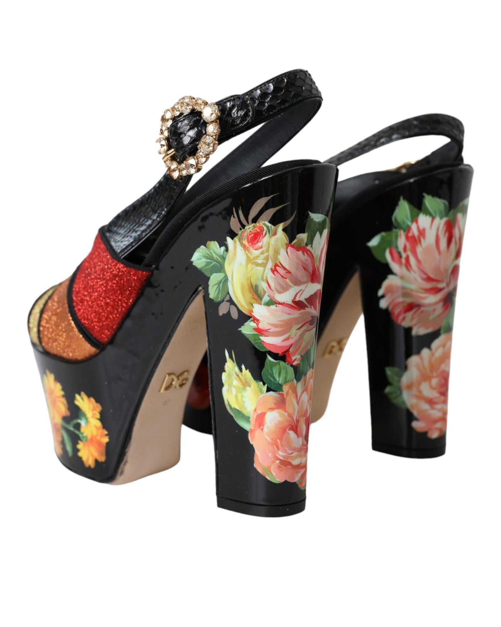 Dolce & Gabbana  Women's Floral Platform Sandals