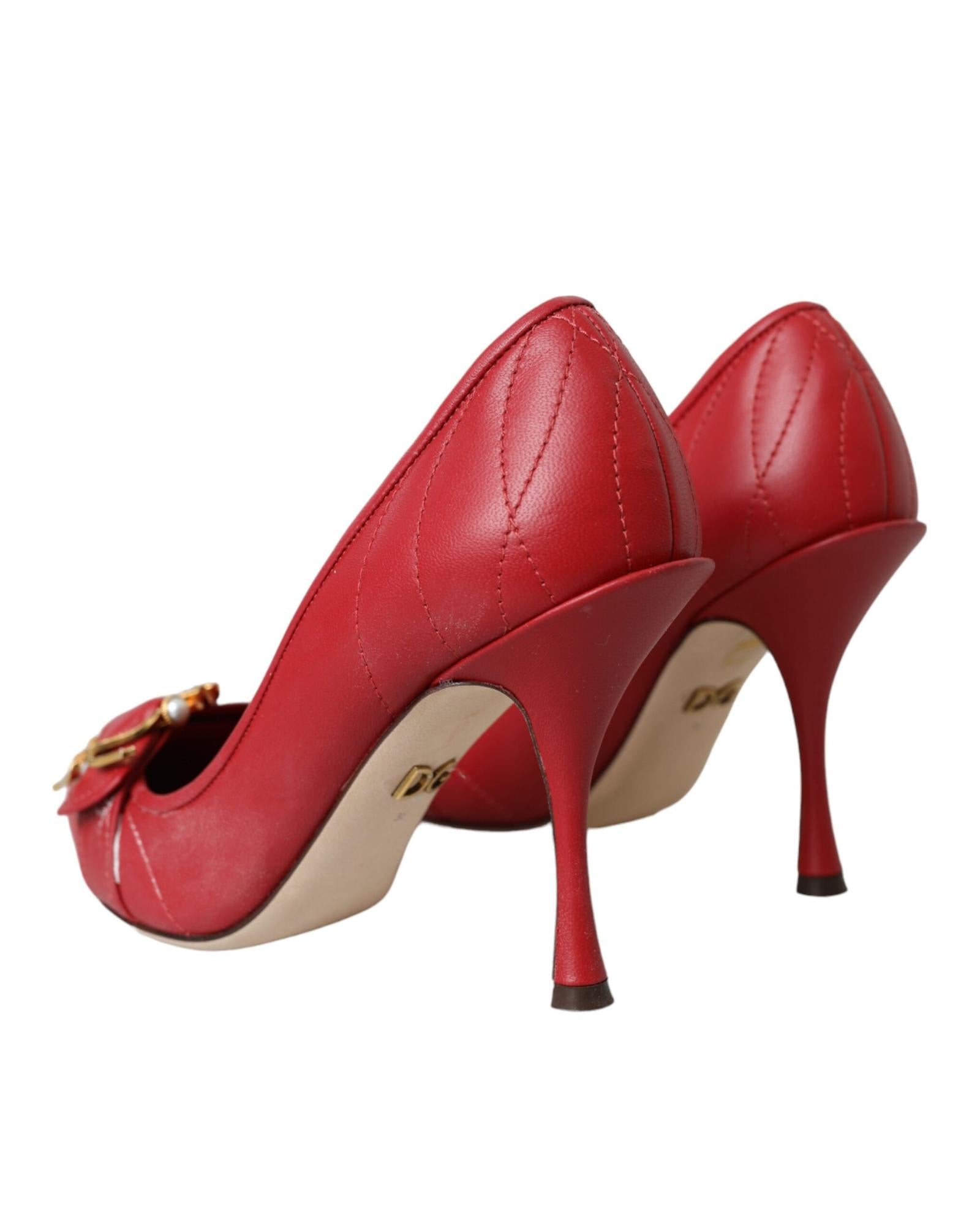 Dolce & Gabbana  Quilted Leather Pumps - Red