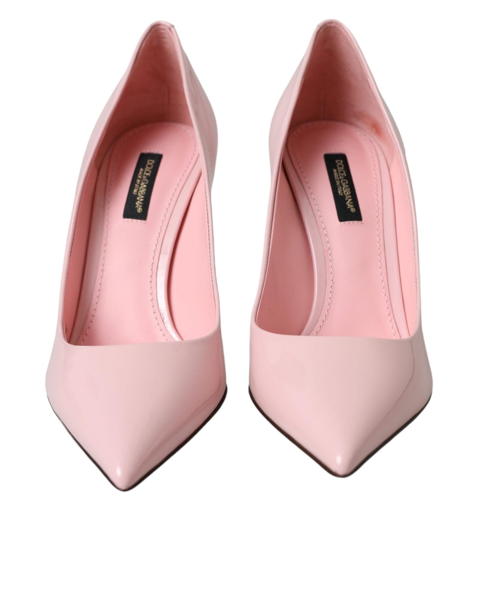 Dolce & Gabbana  Women's Pointed Toe Patent Leather Pumps - Pink