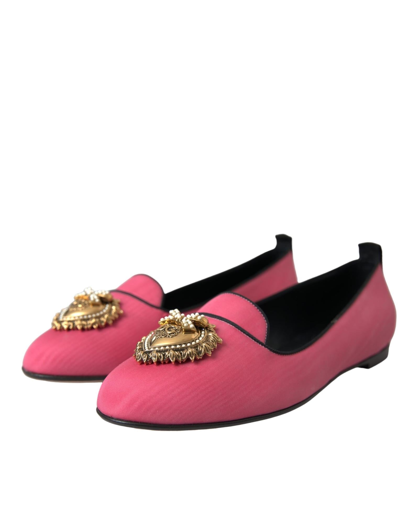 Dolce & Gabbana  Portofino Satin Flats - Pink